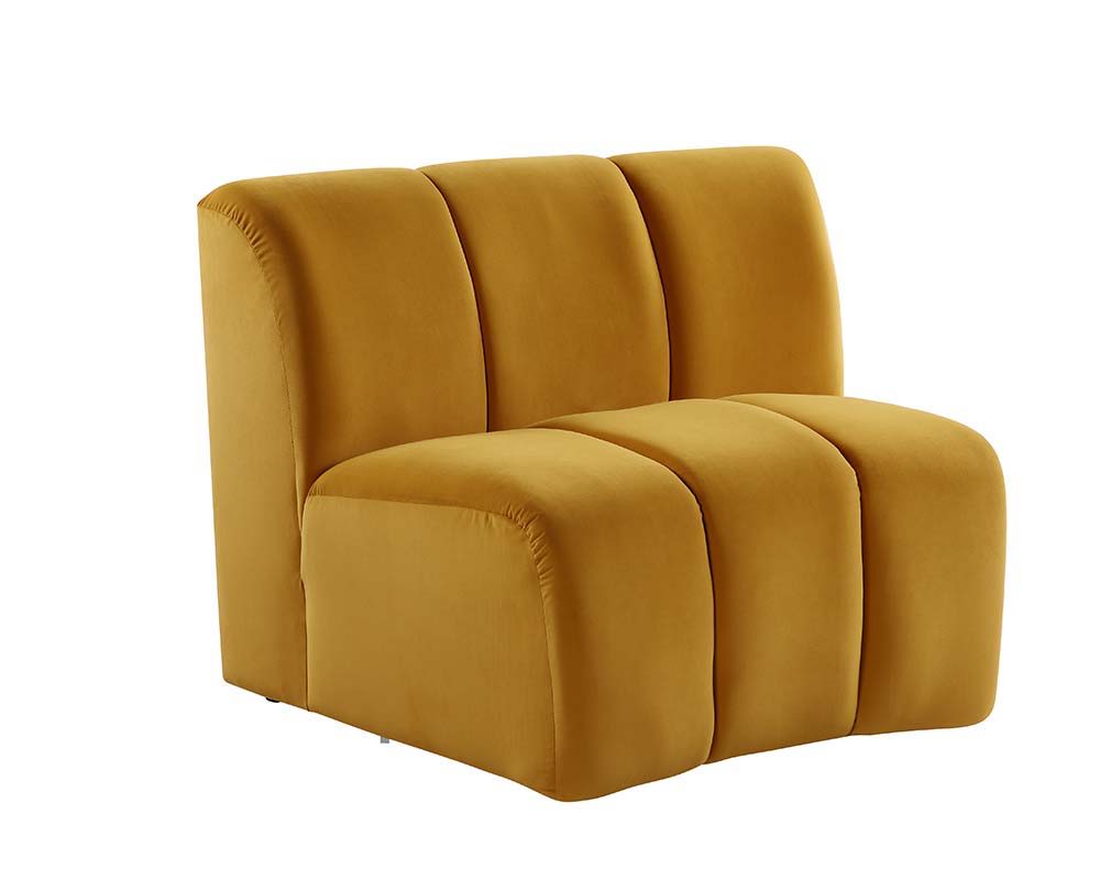 Felicia - Modular Chair - Yellow Velvet, orange, view 7