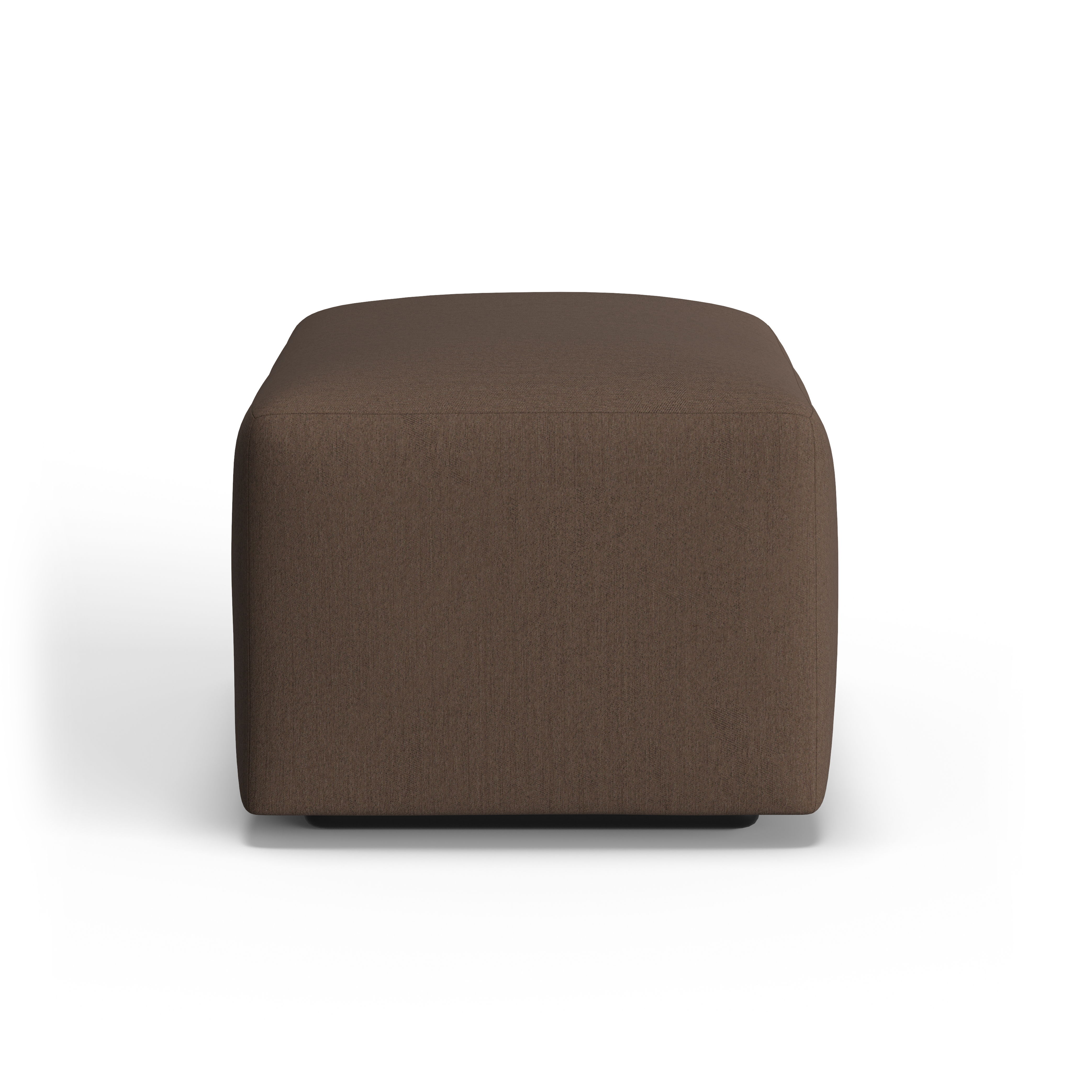 Dawson - Fabric Stationary Ottoman, dark brown, view 5