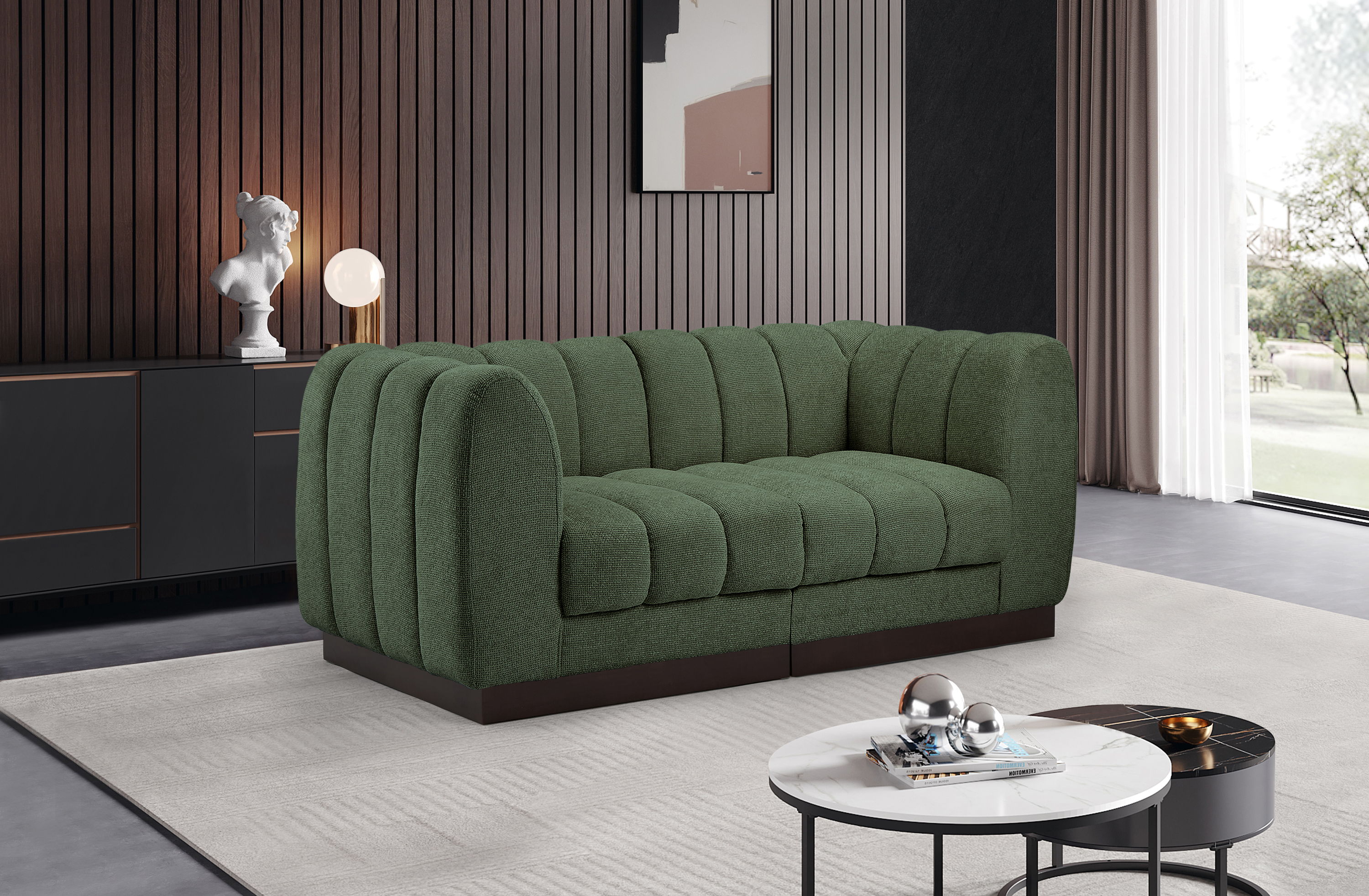 Quinn - 2 Piece Modular Sofa - Green