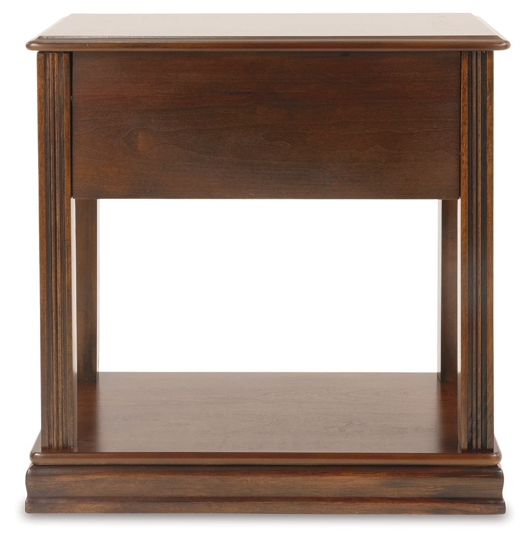 Ashley Furniture Breegin - Chair Side End Table - Removable Tray - Brown - Image 6