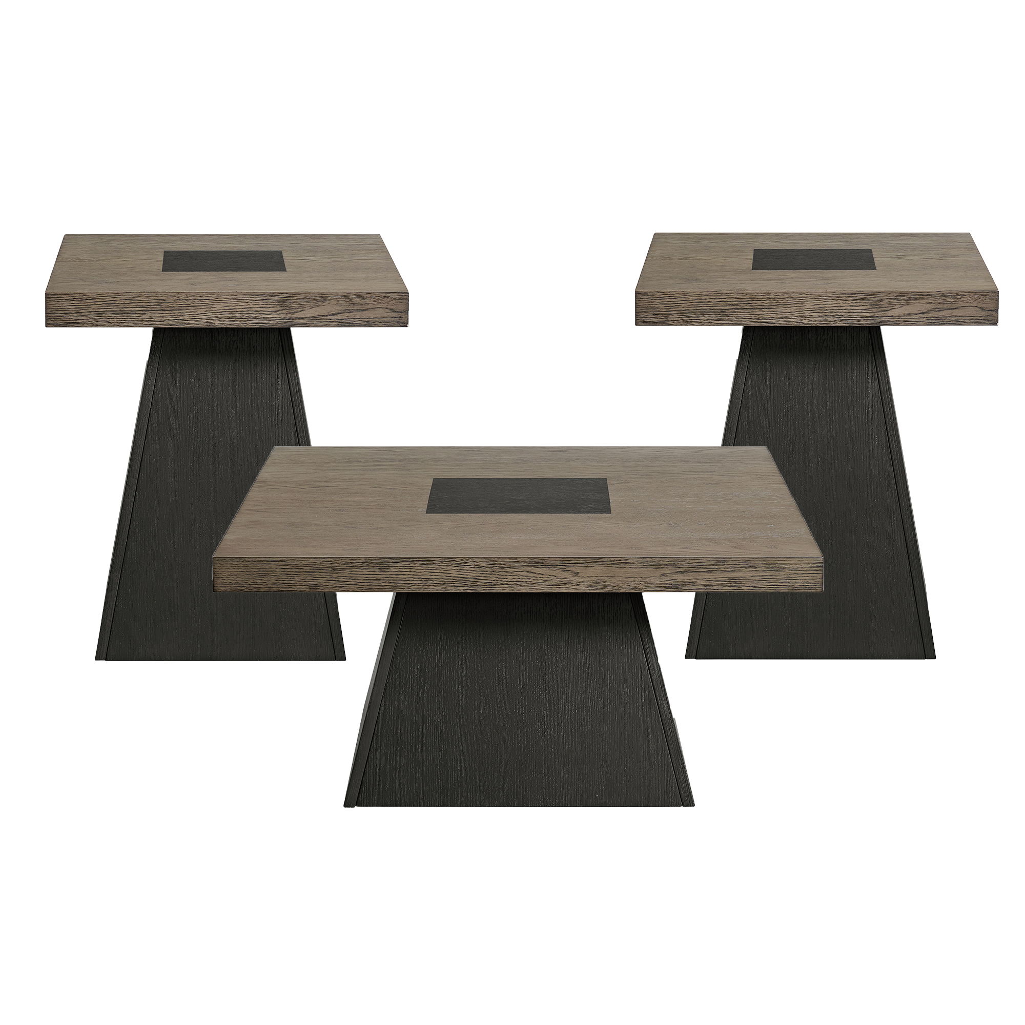 Jemma - 3 Piece Occasional Table Set (Coffee Table & Two End Table) - Gray / Dark Espresso