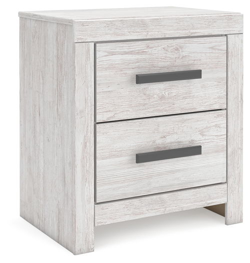 Cayboni - Two Drawer Night Stand - Whitewash, white