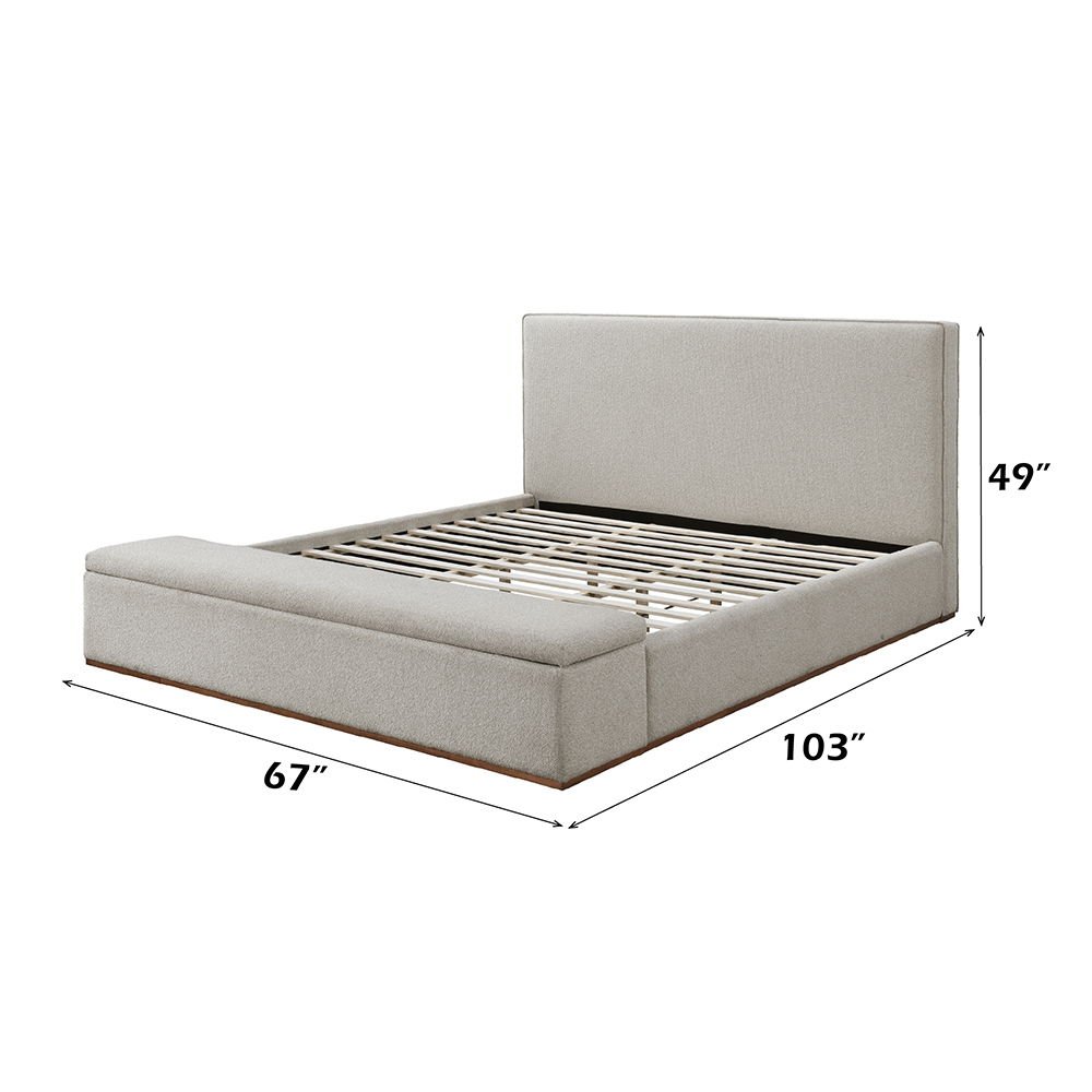 Boxter - Queen Bed With Storage - Beige, beige, view 7