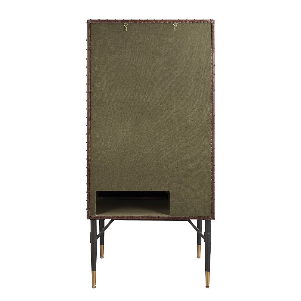 Yoela - Wine Cabinet - Leather & Aluminum, silver, view 4