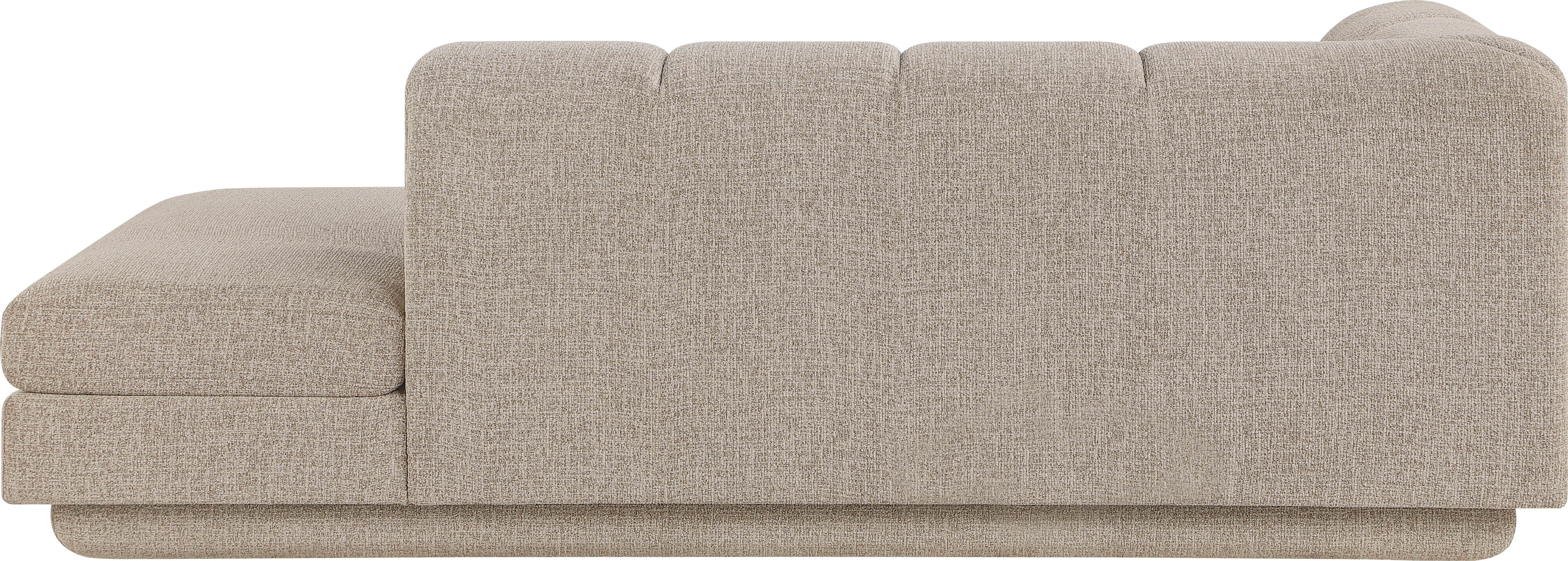 Modari - Fabric Upholstered Left Arm Chaise - Beige