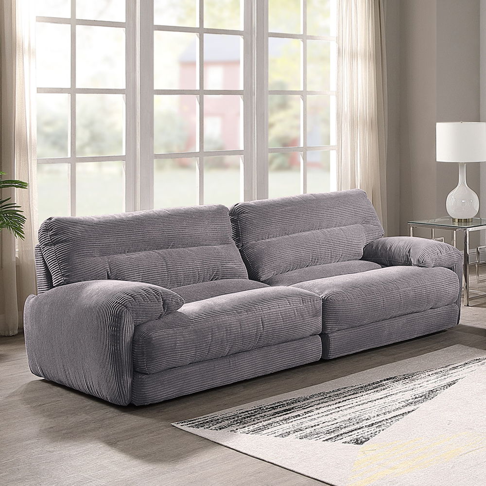 Cadenza - Loveseat - Gray Corduroy, gray, view 2