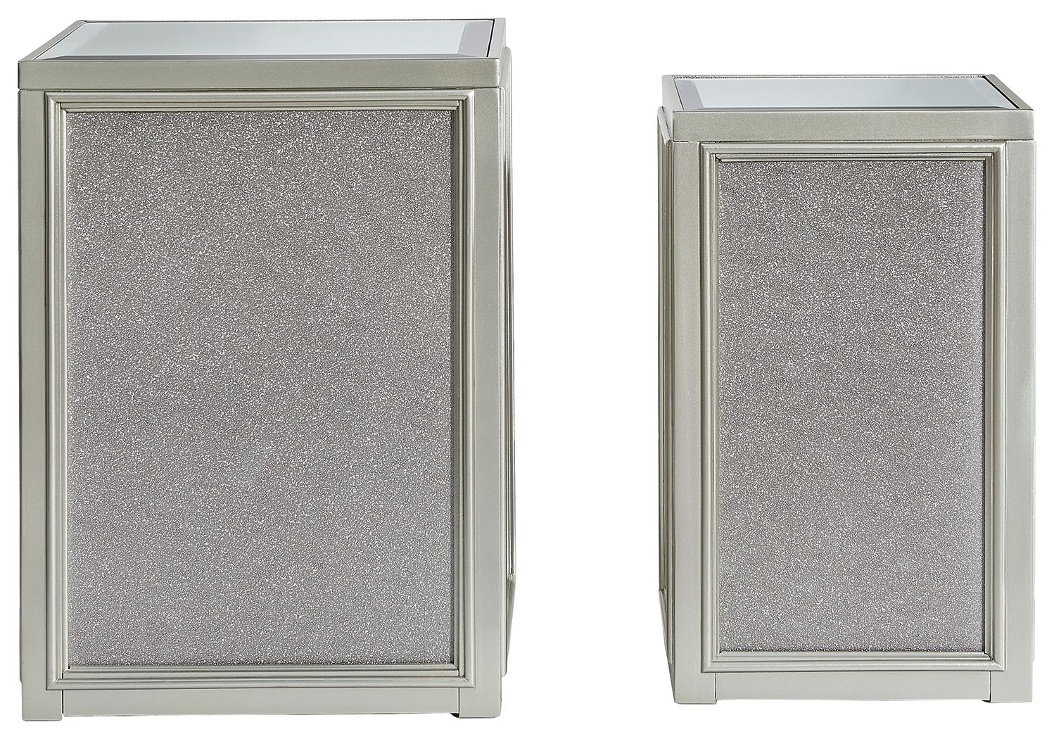 Ashley Furniture Traleena - Nesting End Tables (Set of 2) - Silver Finish - Image 4