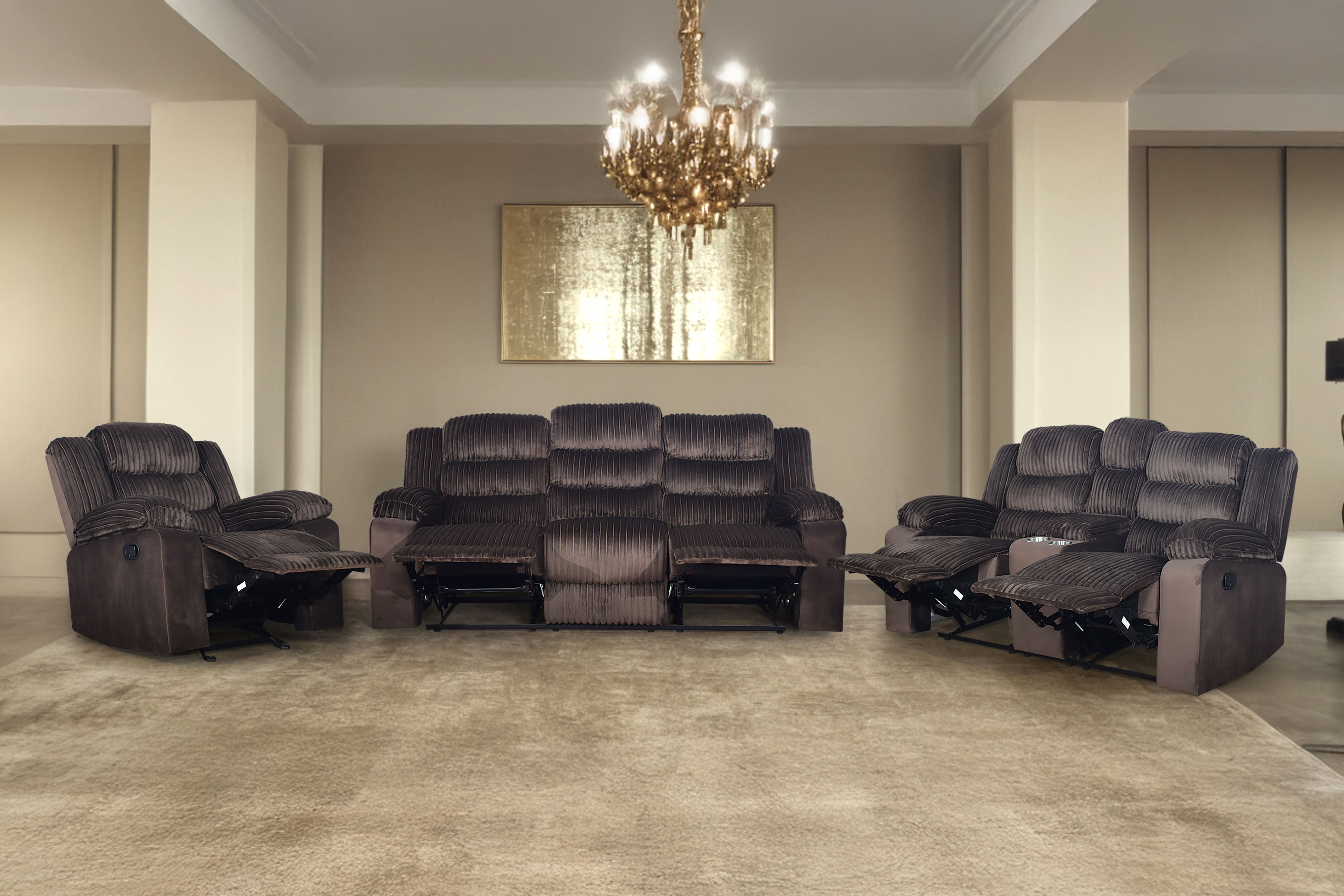 Willow - 3 Piece Sofa & Loveseat & Recliner - Brown