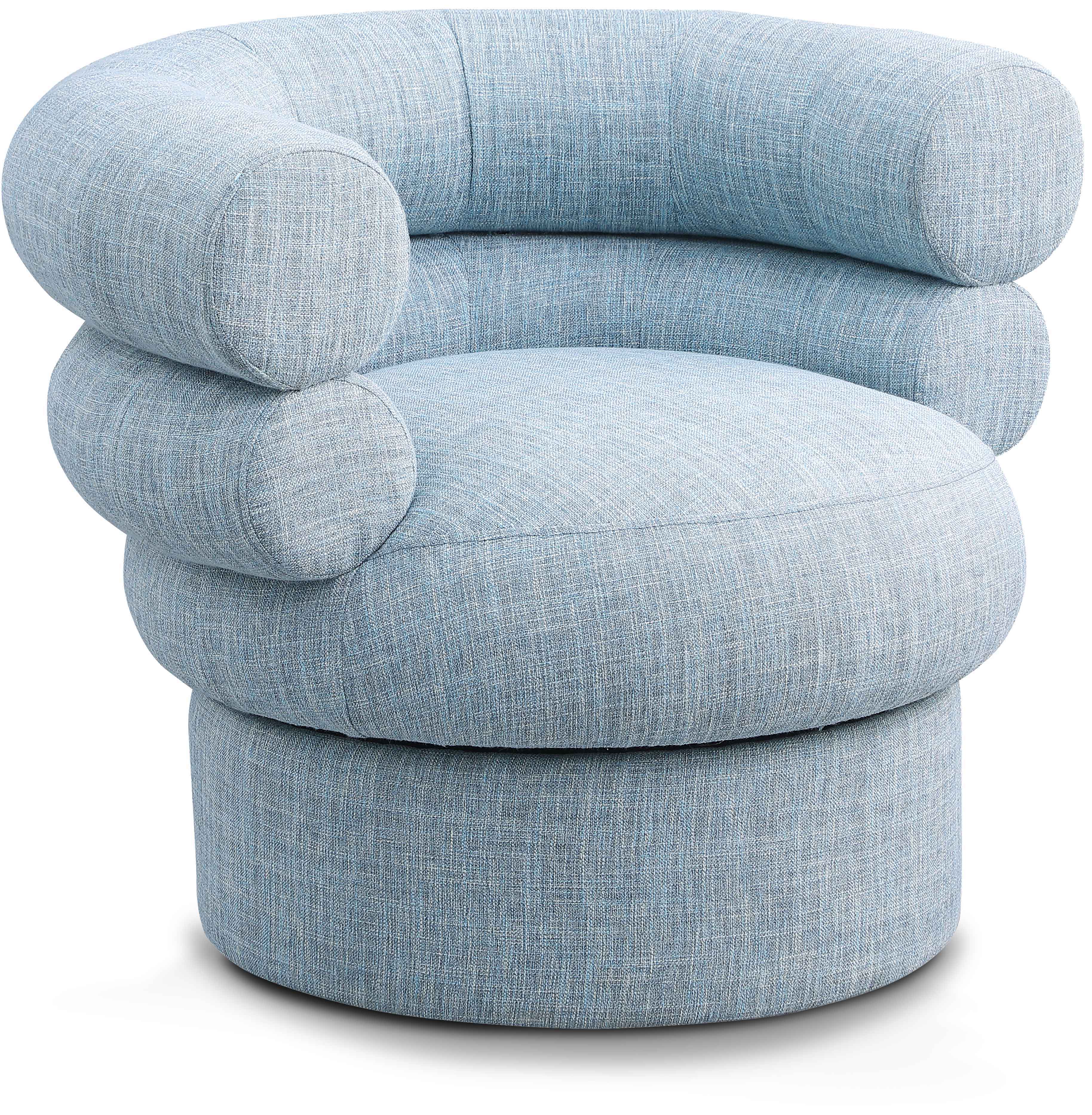 Valentina - Accent Swivel Chair - Light Blue