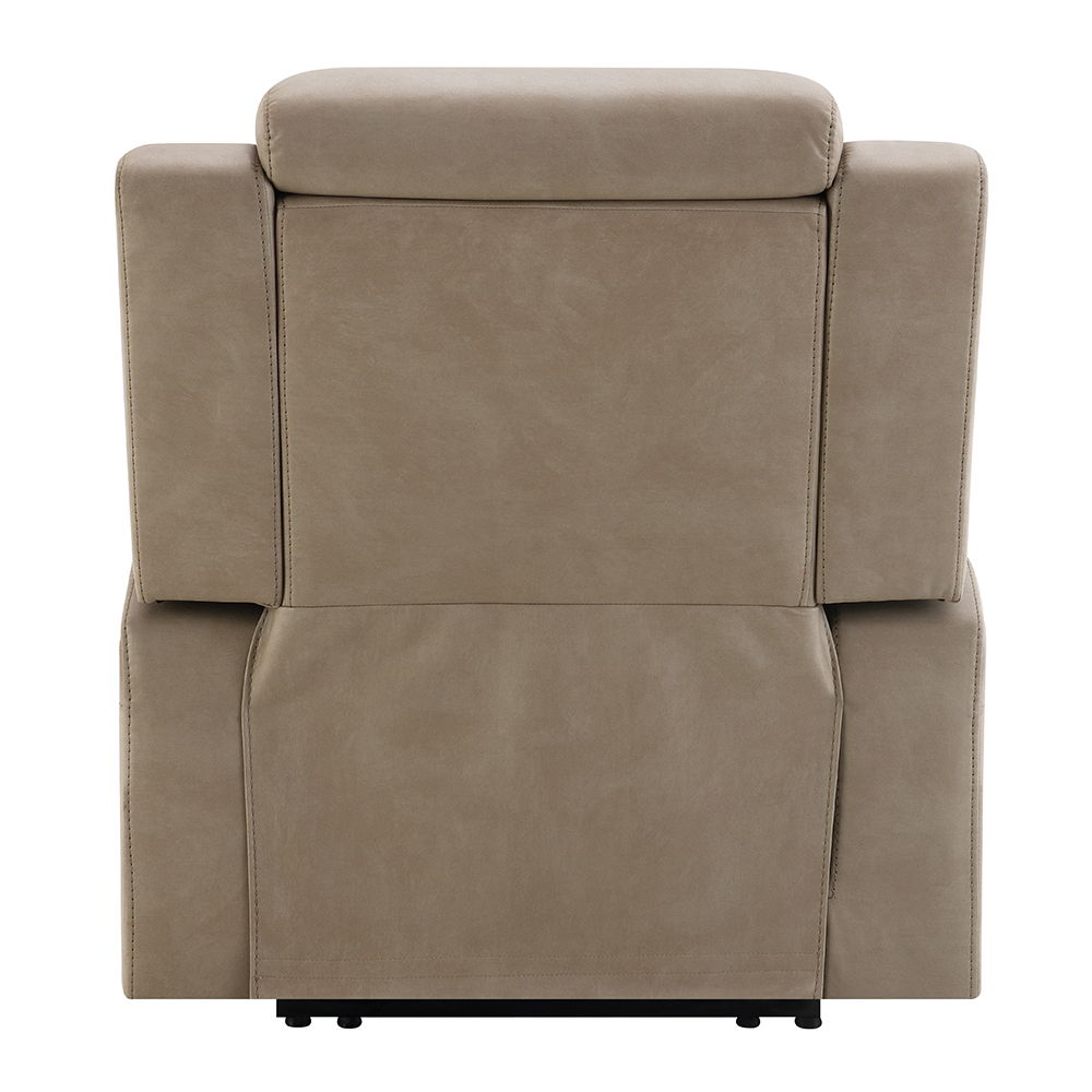 Lugo - Power Motion Recliner With Cup Holder - Camel, light brown, view 4