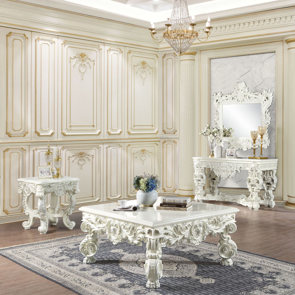 Adara - End Table - Antique White, beige, view 3