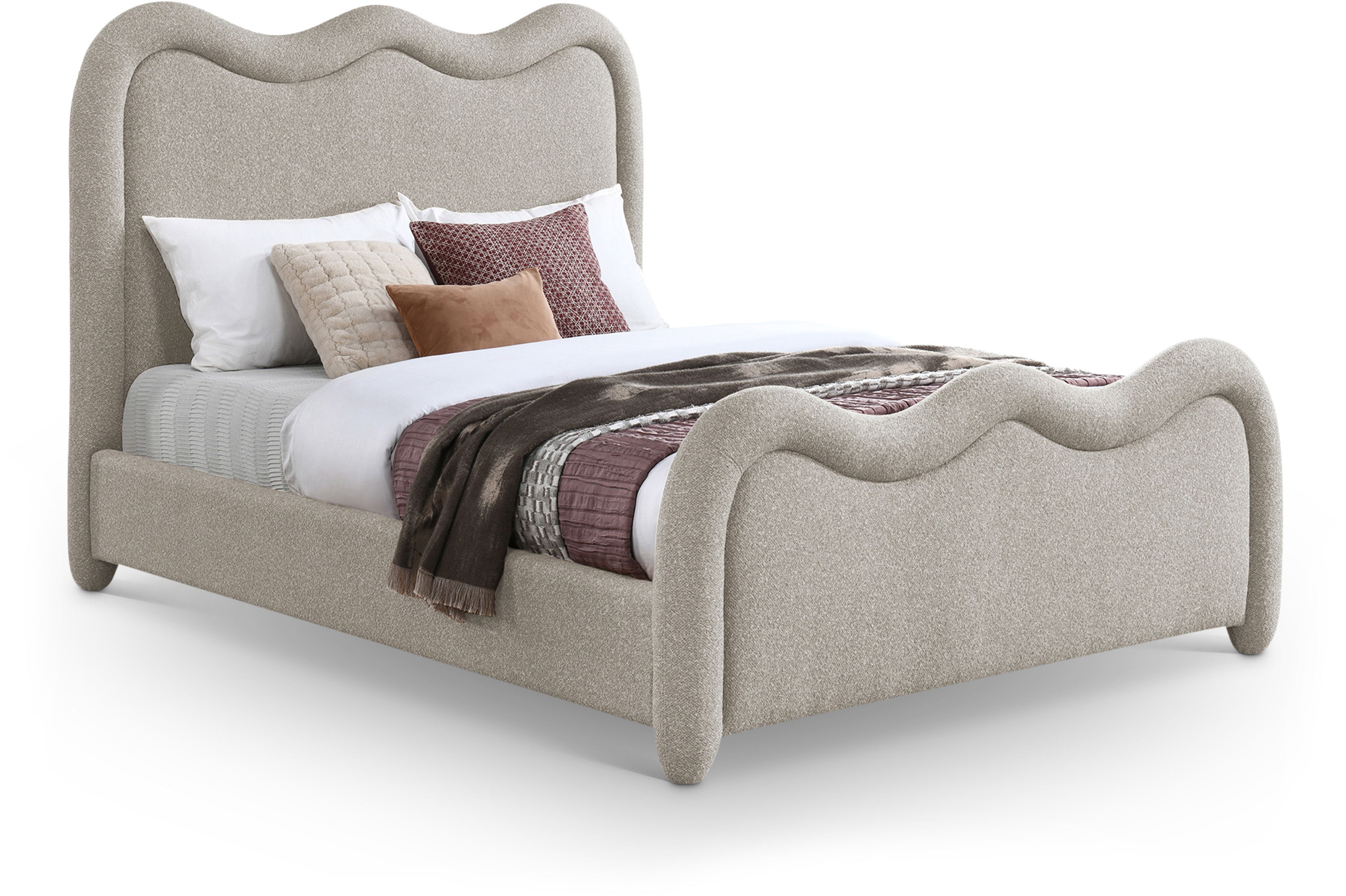 Gavin - King Bed - Beige