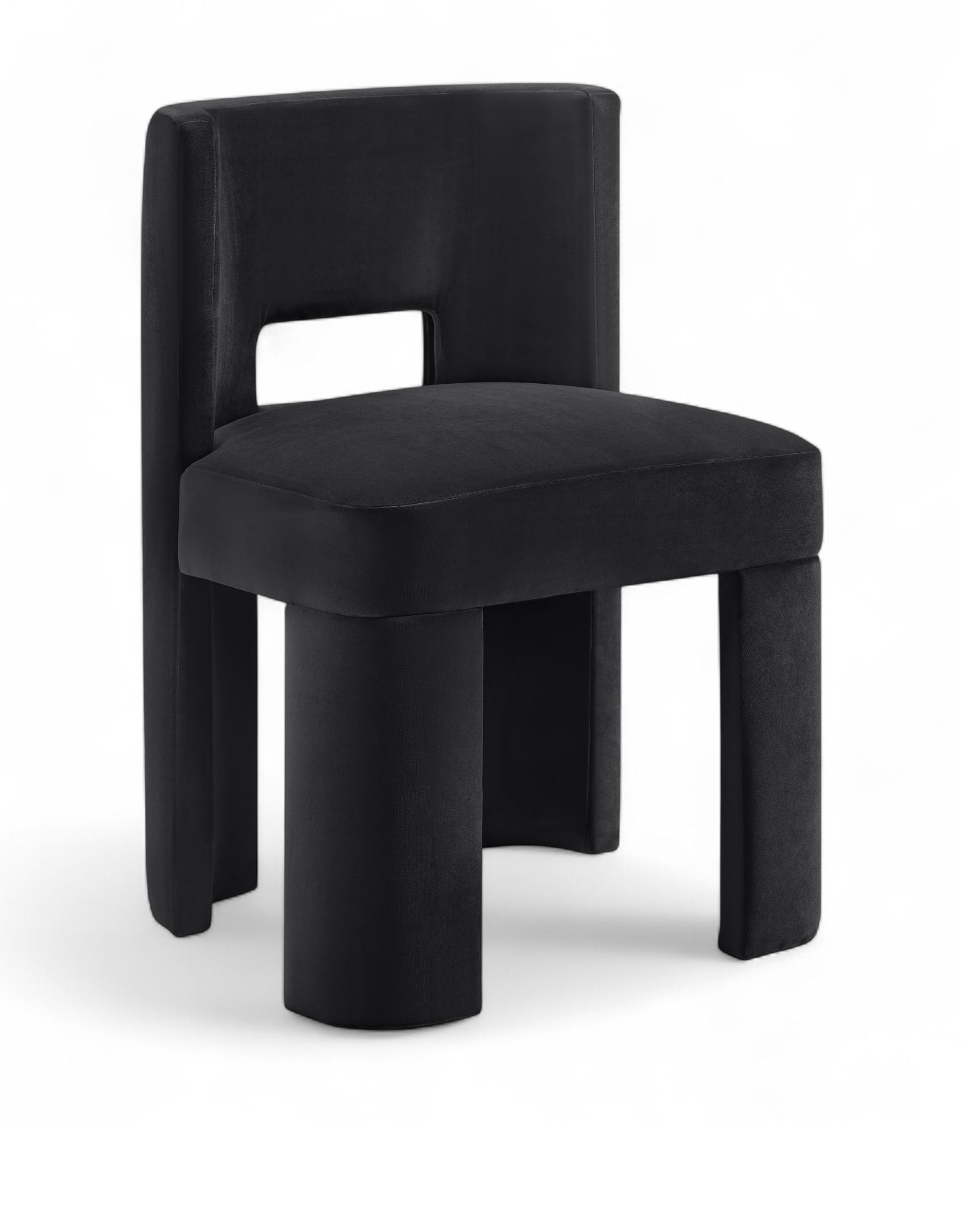 Zuno - Velvet Performance Fabric Upholstered Dining Chair (Set of 2) - Black