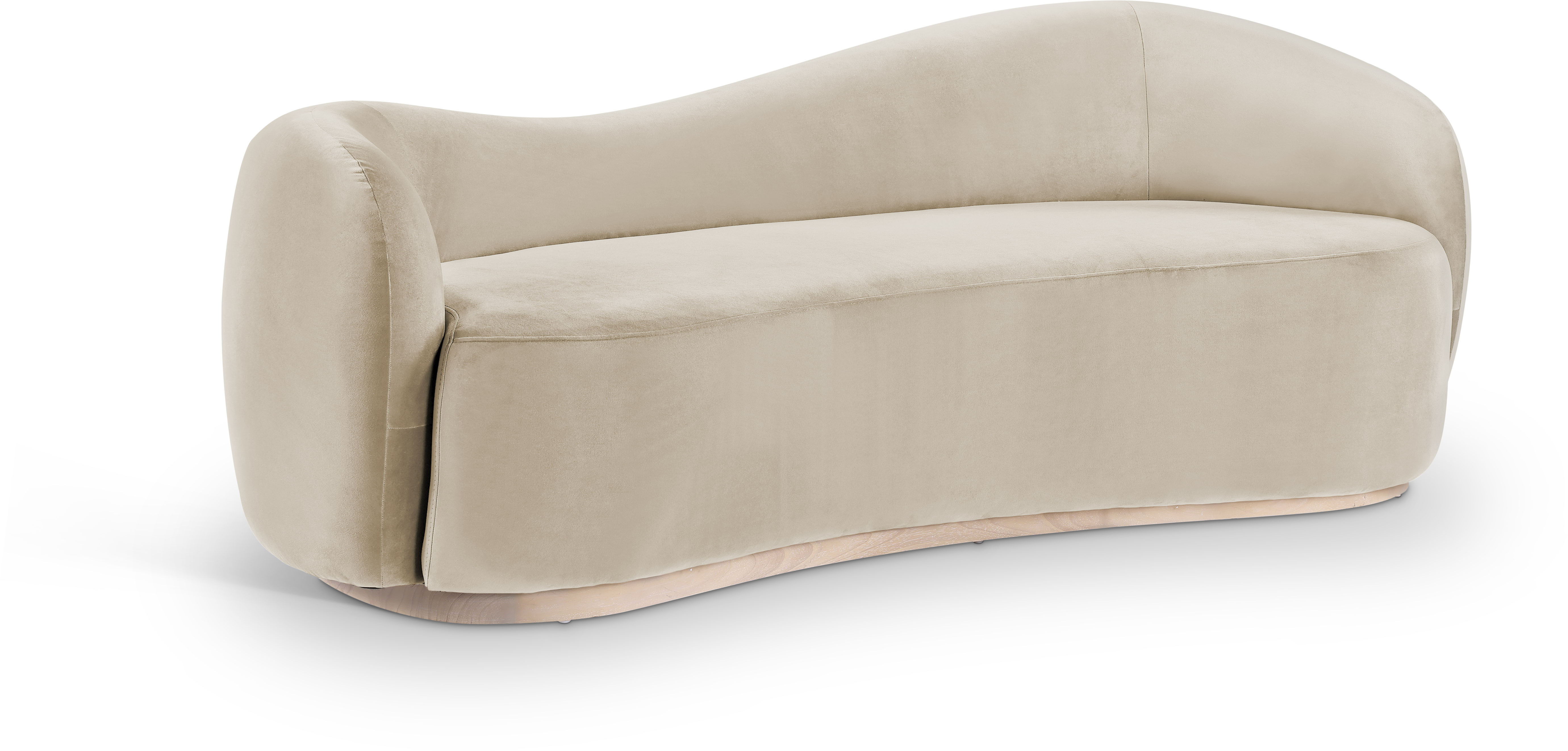Gustavo - Velvet 92.5" Upholstered Sofa - Cream