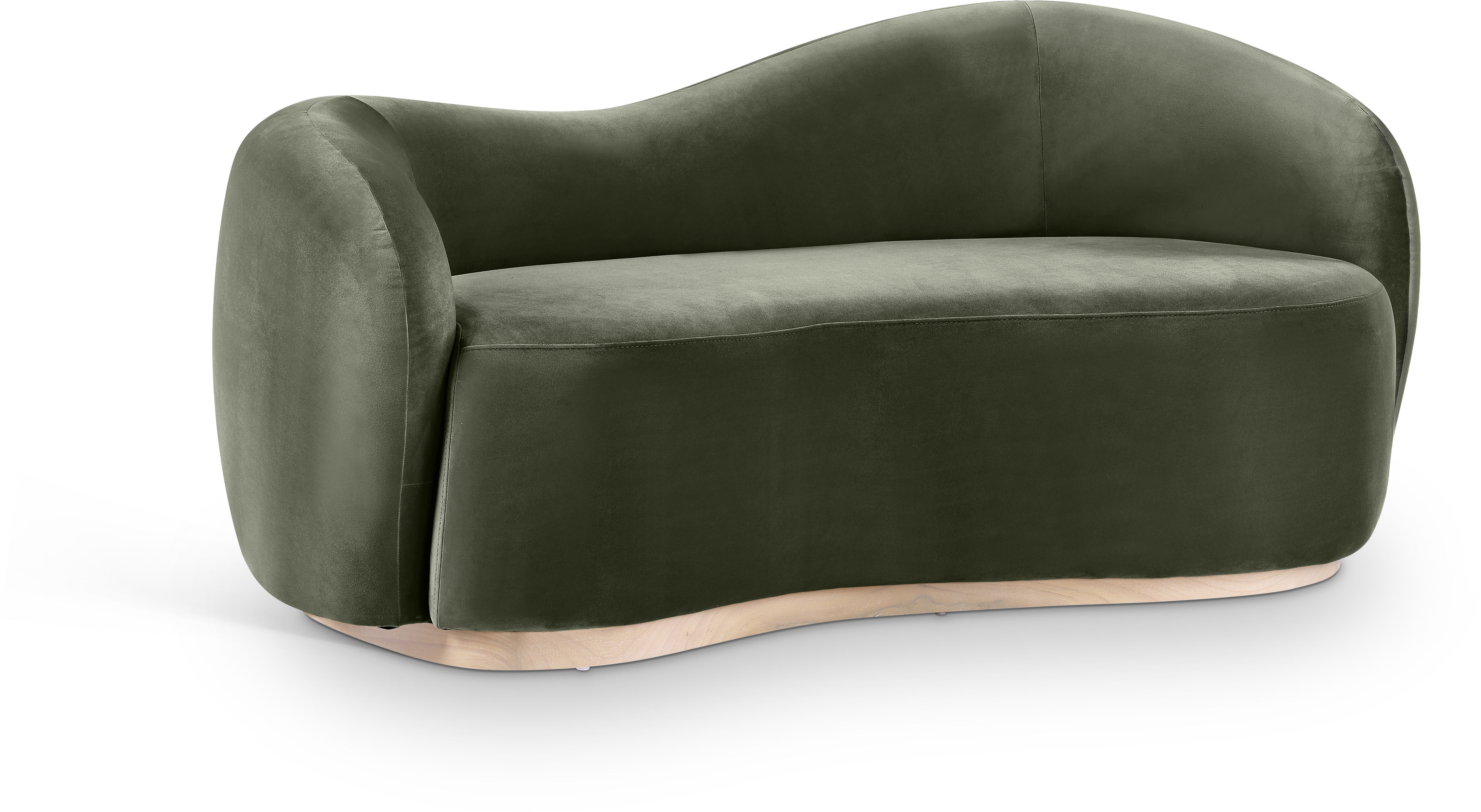 Gustavo - Velvet 72.5" Upholstered Loveseat - Green