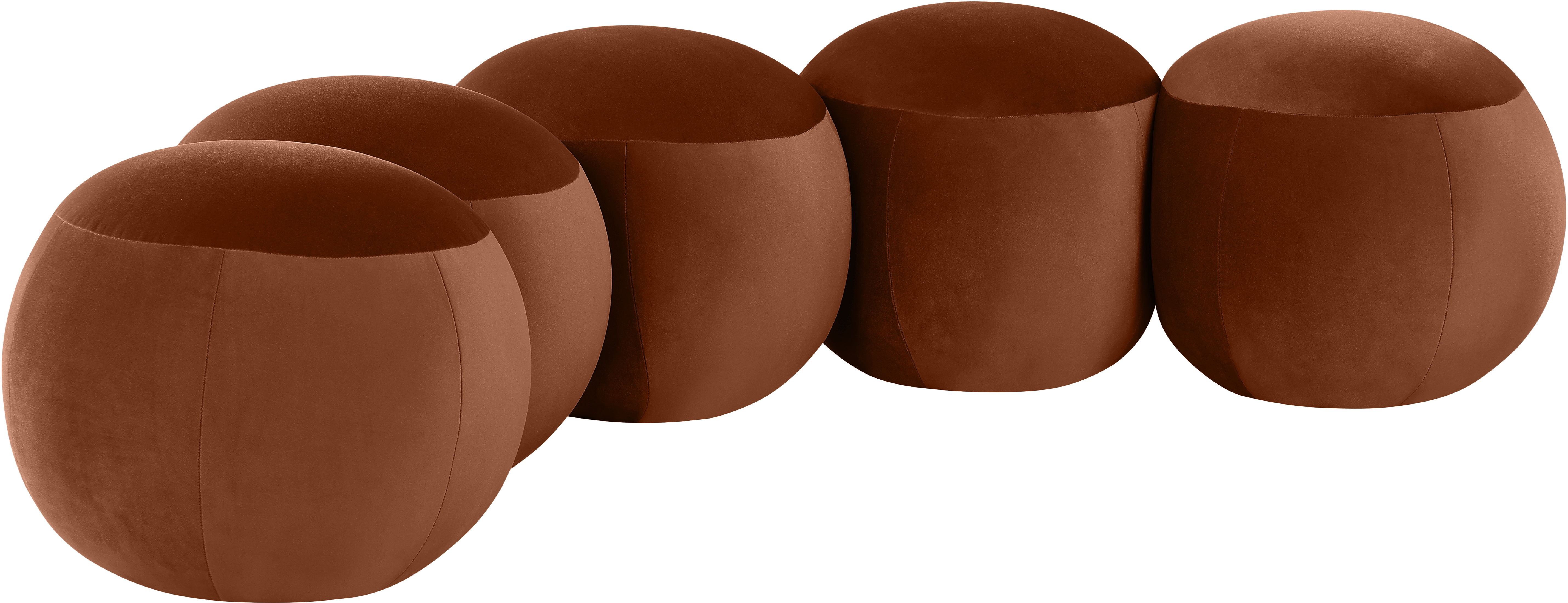 Apollo - 74.5" Velvet Bench - Cognac