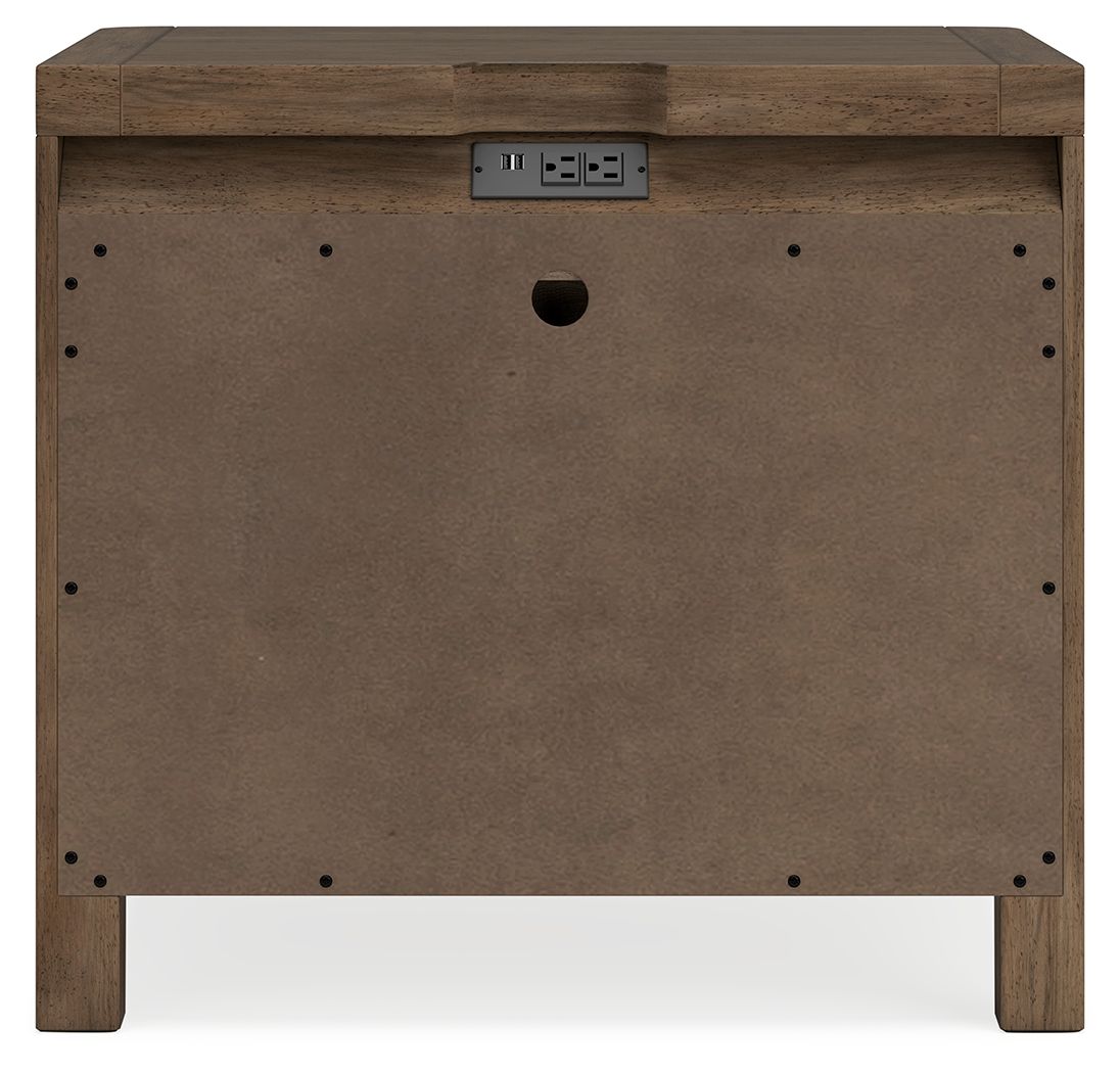 Ashley Furniture Cabalynn - Two Drawer Night Stand - Light Brown - Image 6