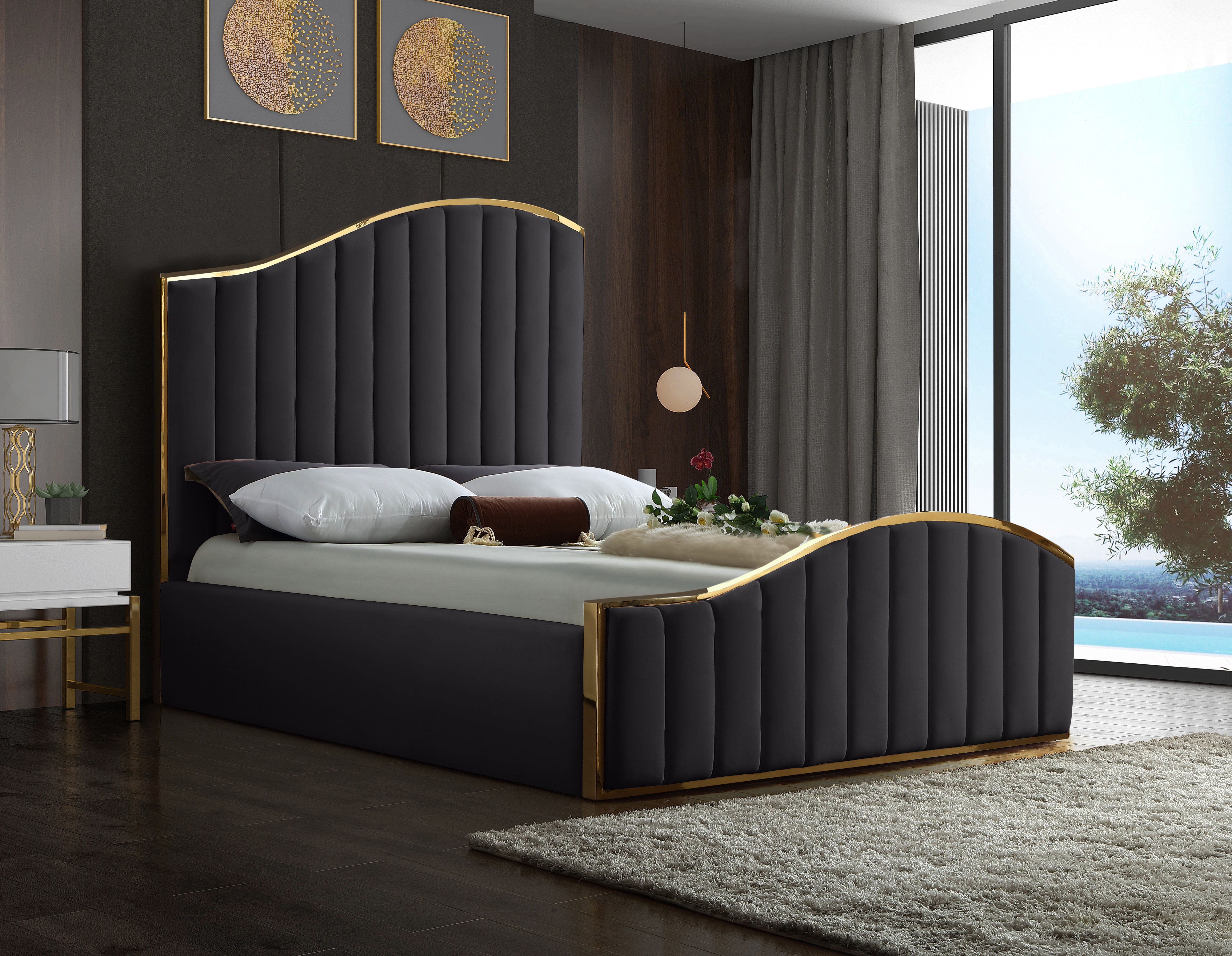 Jolie - King Bed - Gray