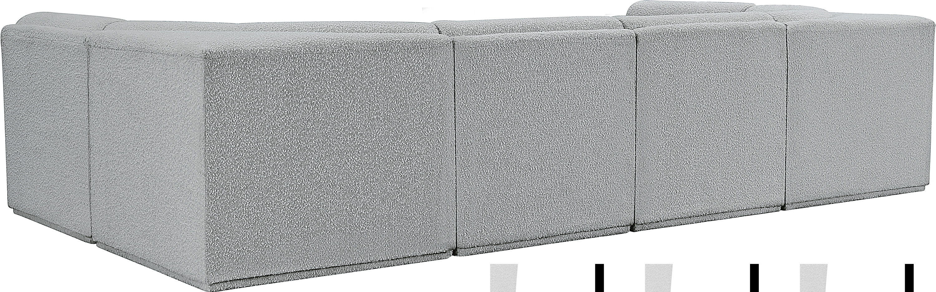Ollie - 6 Piece Modular U-Shaped Sectional - Gray