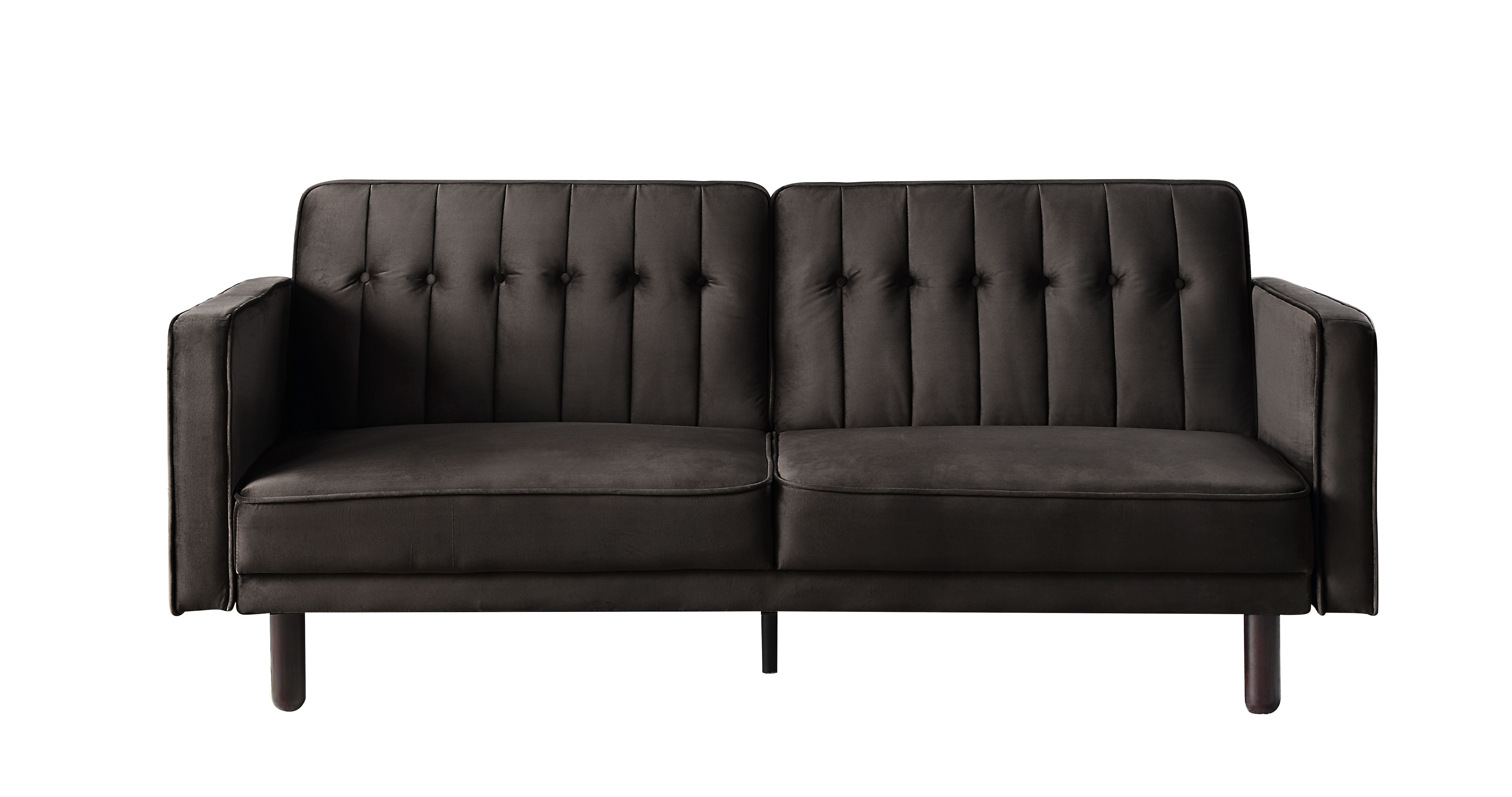 Qinven - Adjustable Sofa - Dark Brown Velvet, dark brown, view 2