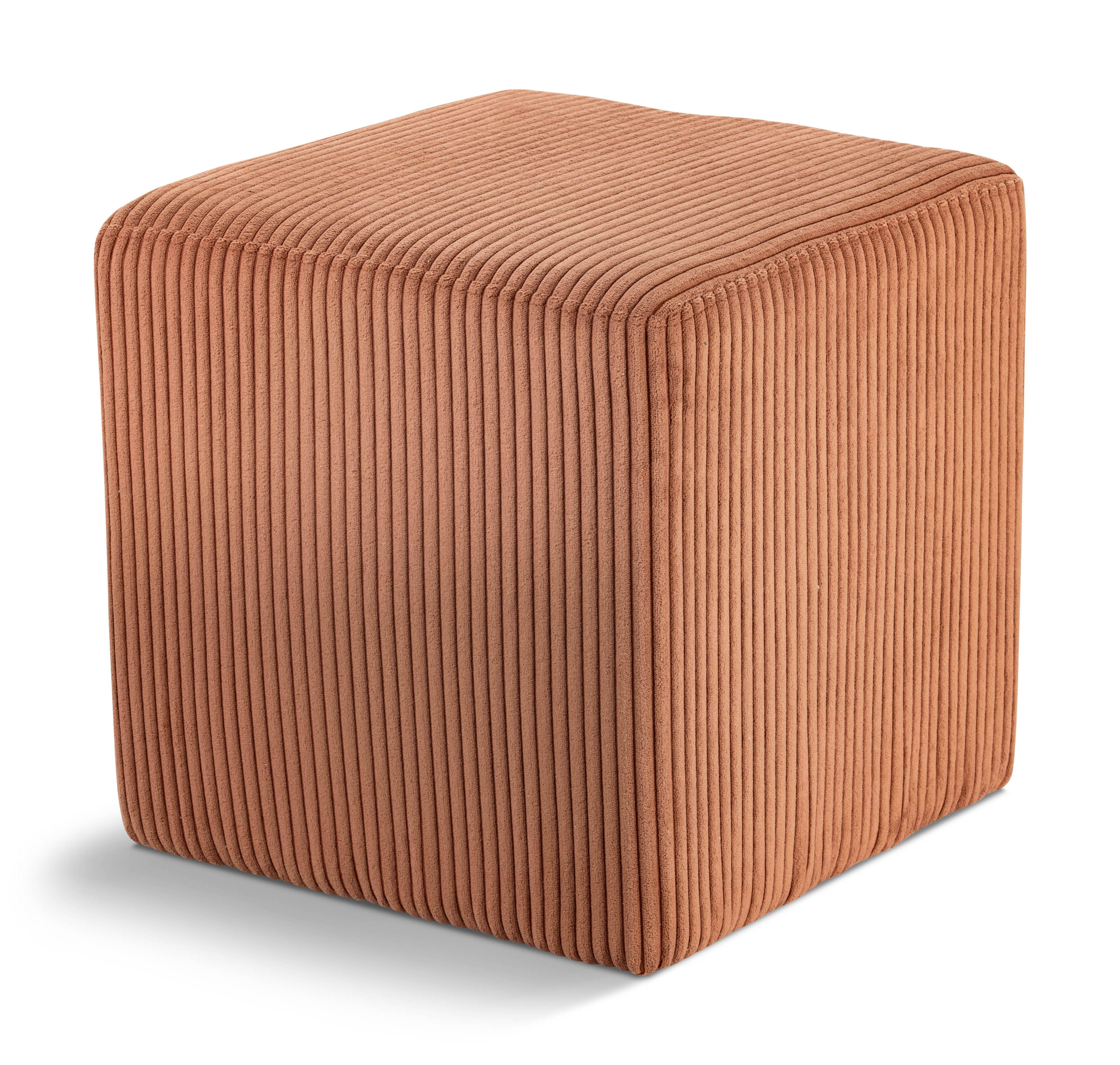 Roy - Microsuede Ottoman / Stool - Cognac