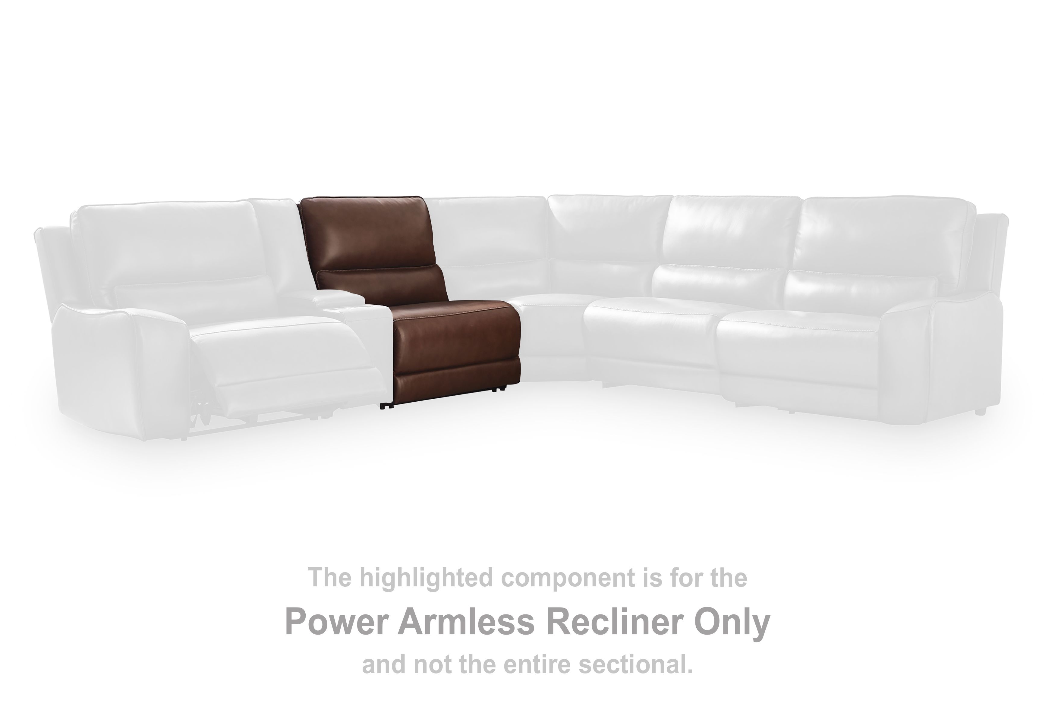 DeepWakes - Power Armless Recliner With Adjustable Headrest - Canyon