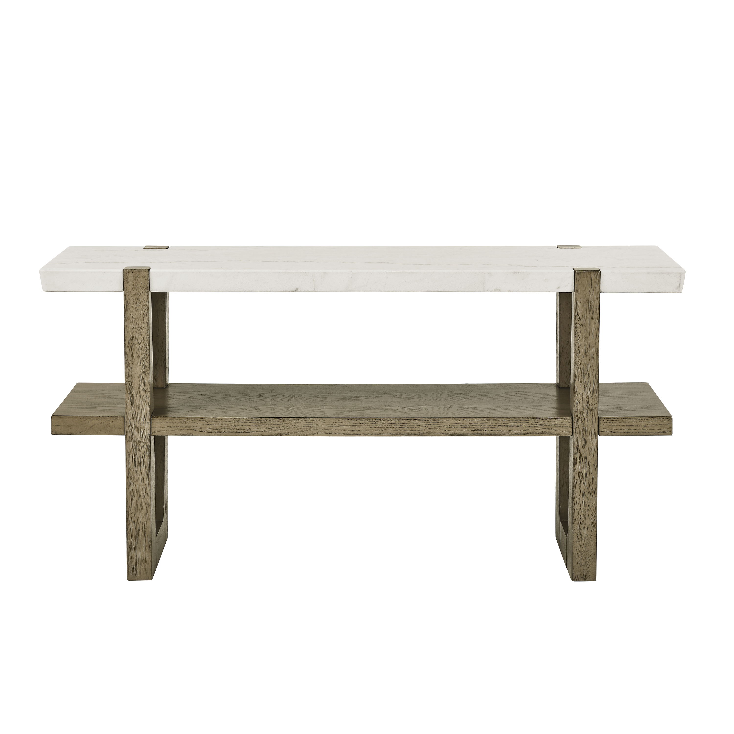 Perth - Marble Top Sofa Table - White