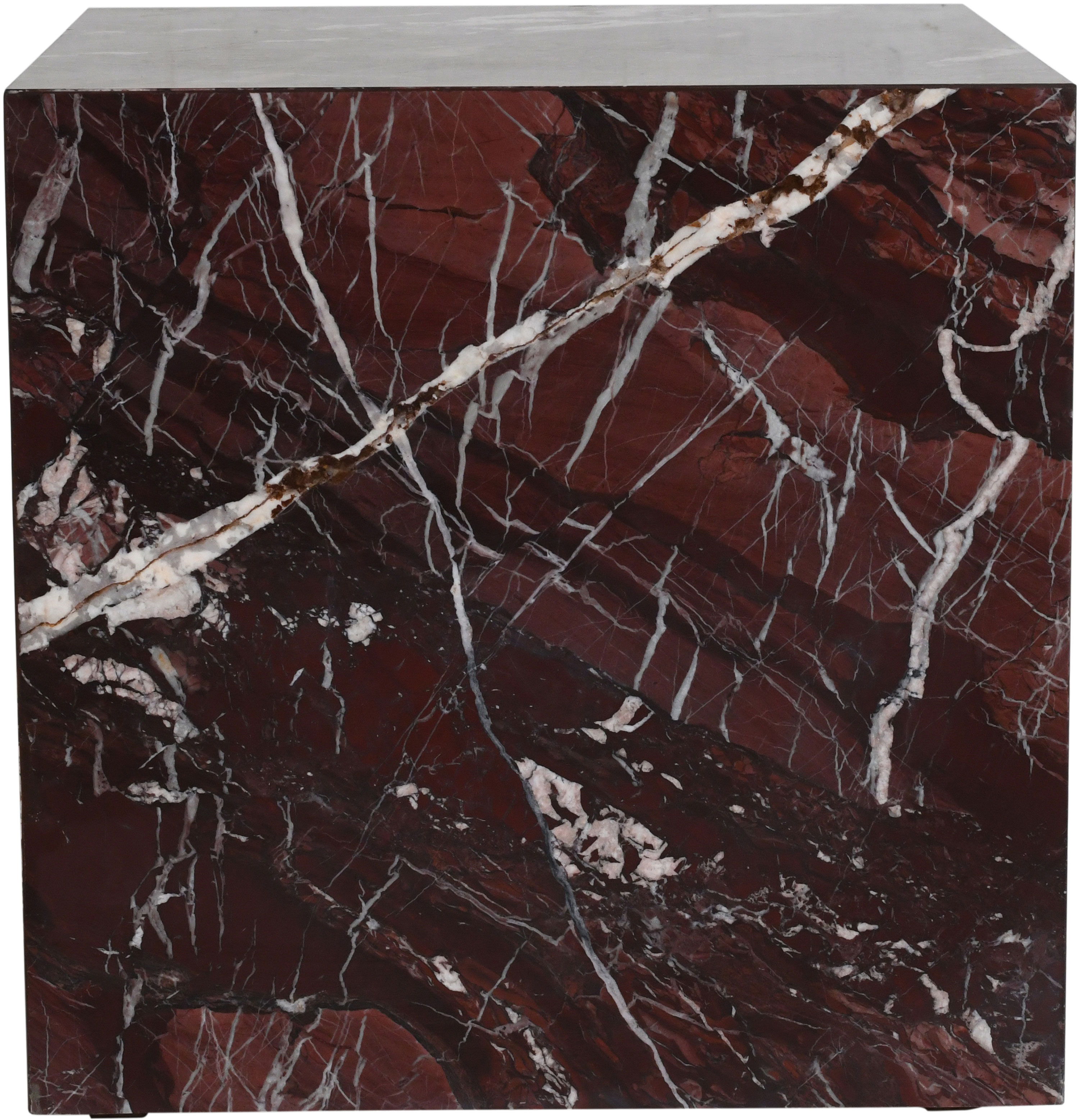 Bolzano - Marble End Table - Red