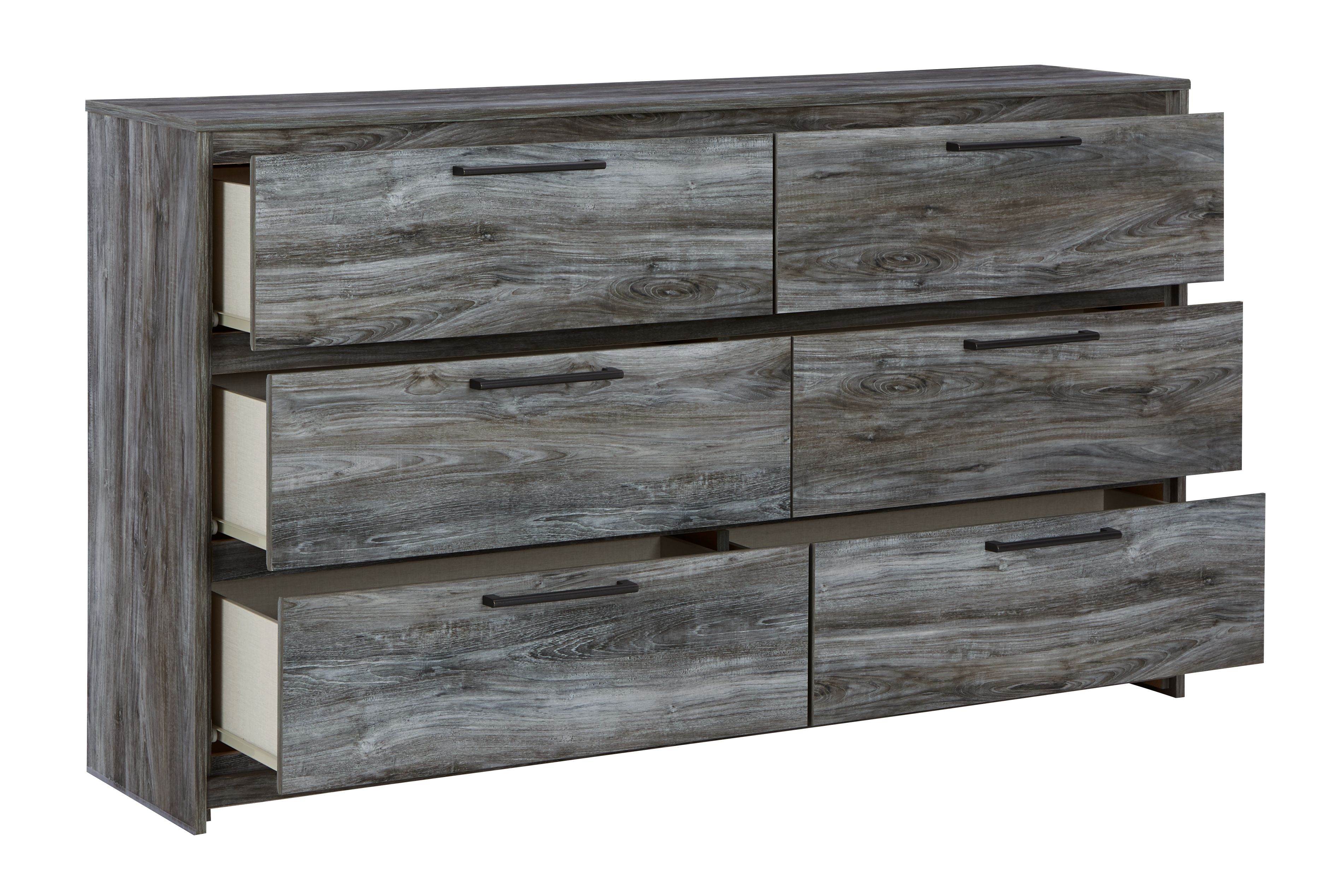 Baystorm - Six Smooth Drawer Dresser - Gray