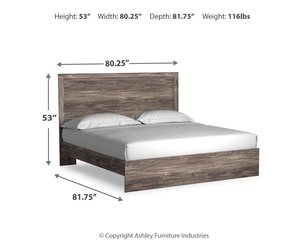 Ashley Furniture Ralinksi - King Panel Bed - Gray - Image 5
