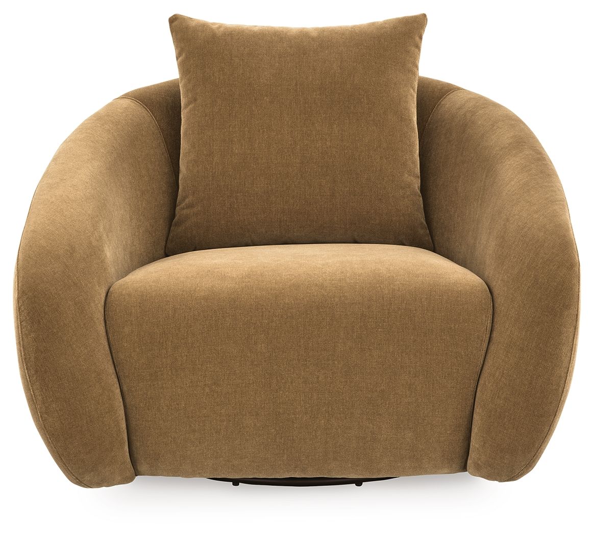 Ashley Furniture Yahya - Swivel Accent Chair - Camel - Image 3