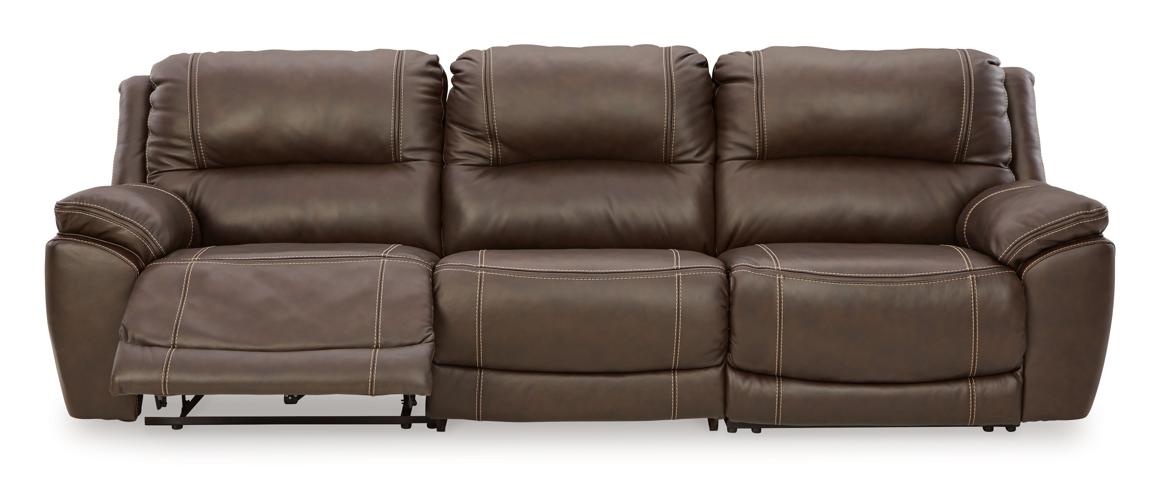 Ashley Furniture Dunleith - 3-Piece Power Reclining Sofa - Chocolate - Image 3