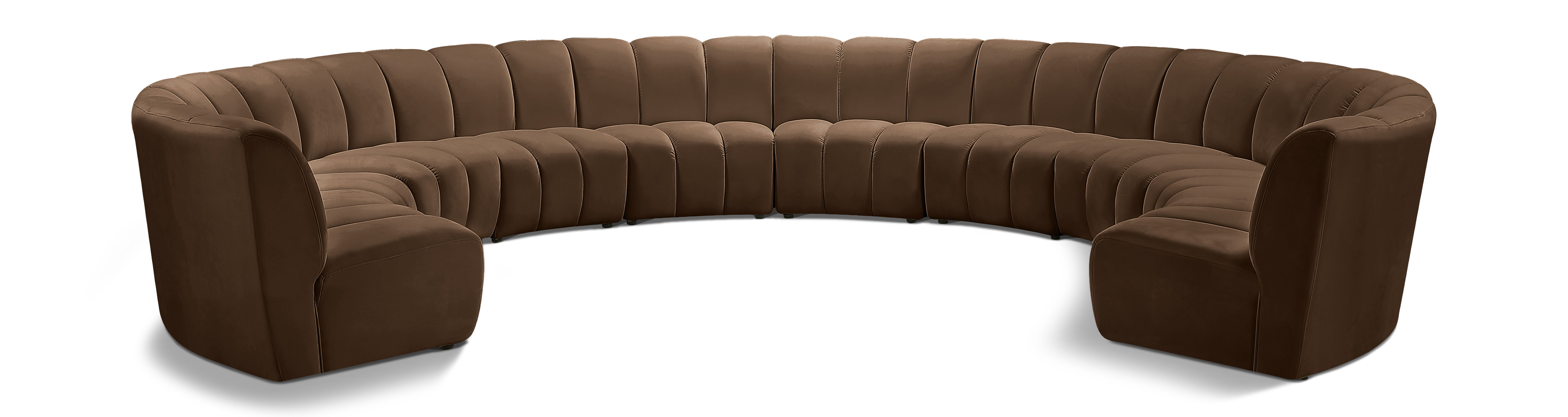 Infinity - 10 Piece Modular Sectional - Brown