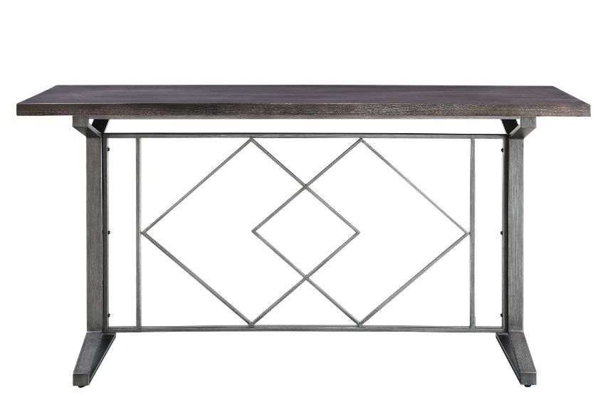 Evangeline - Counter Height Table - Salvaged Brown & Black, black, view 4
