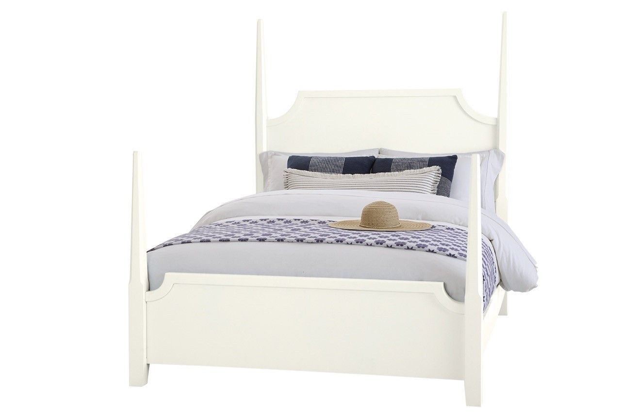 Vaughan-Bassett Tide & Timber - King - Pencil Post Bed - Soft White Maple