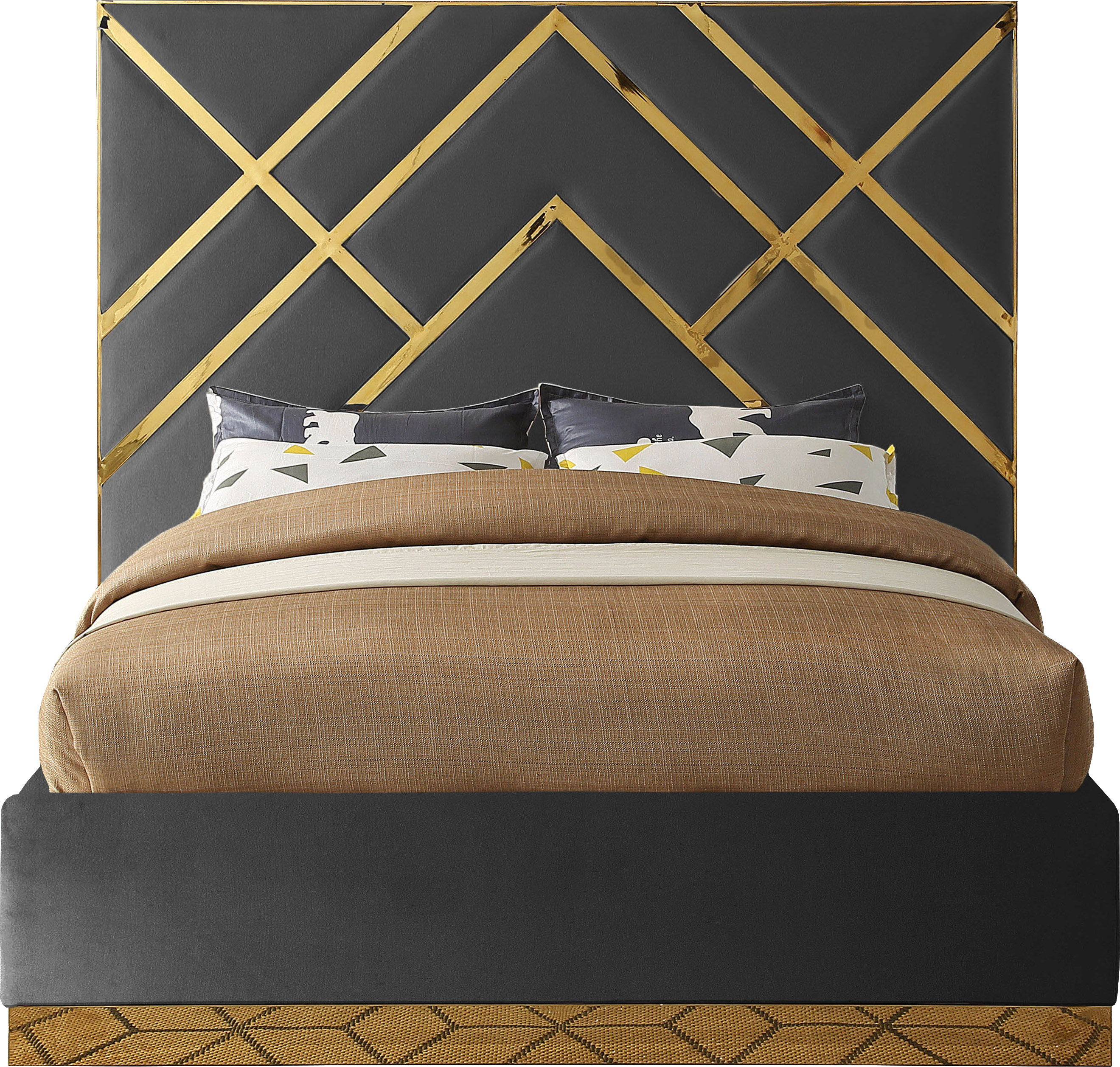 Vector - Queen Bed - Gray