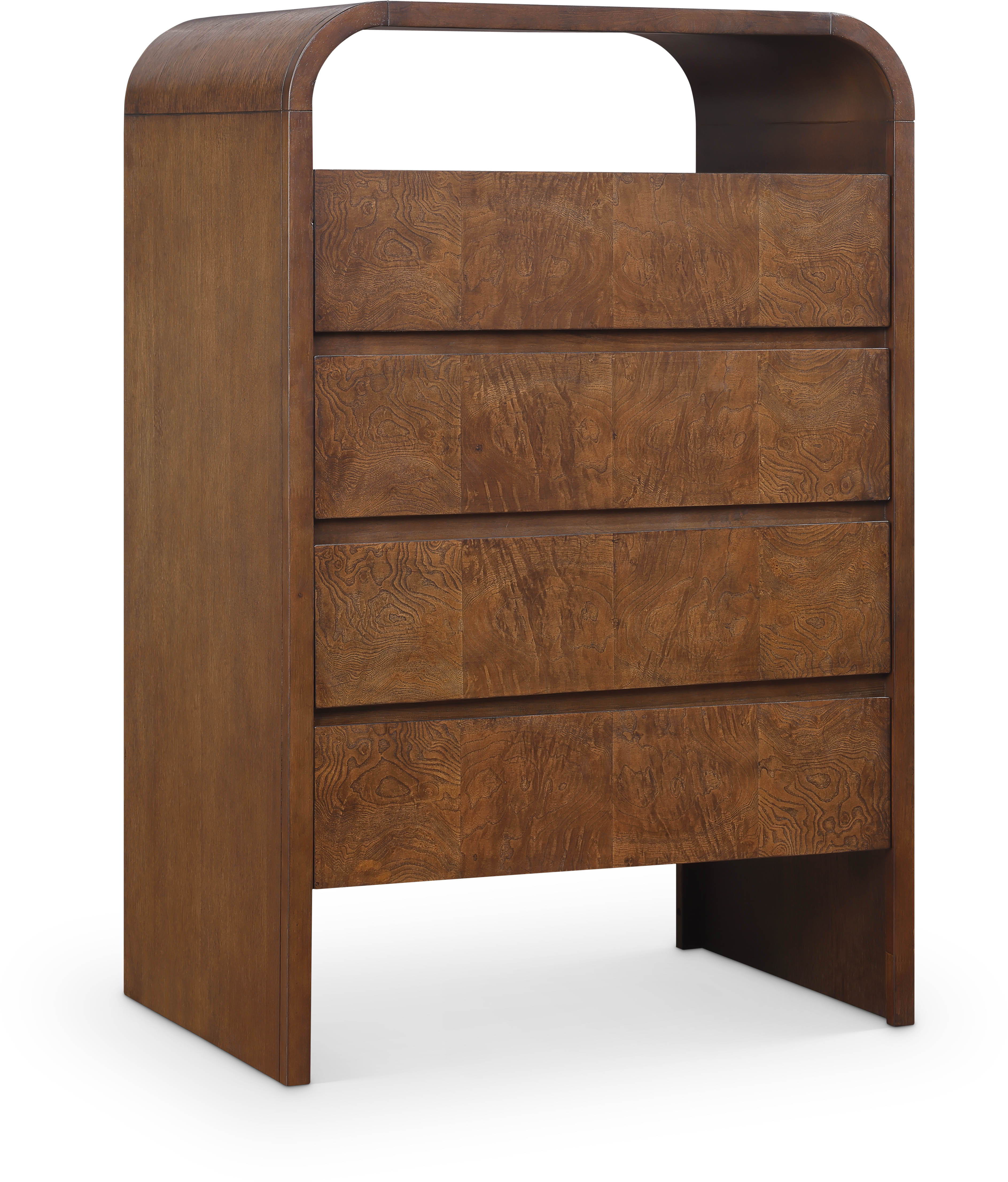 Giada - Solid Wood And Veneer Chest - Brown