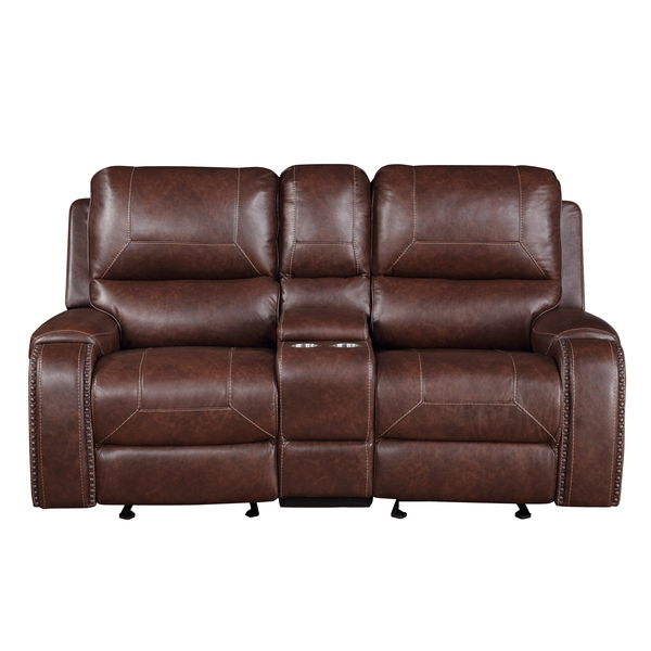 Keily - Manual Reclining Glider Loveseat - Dark Brown