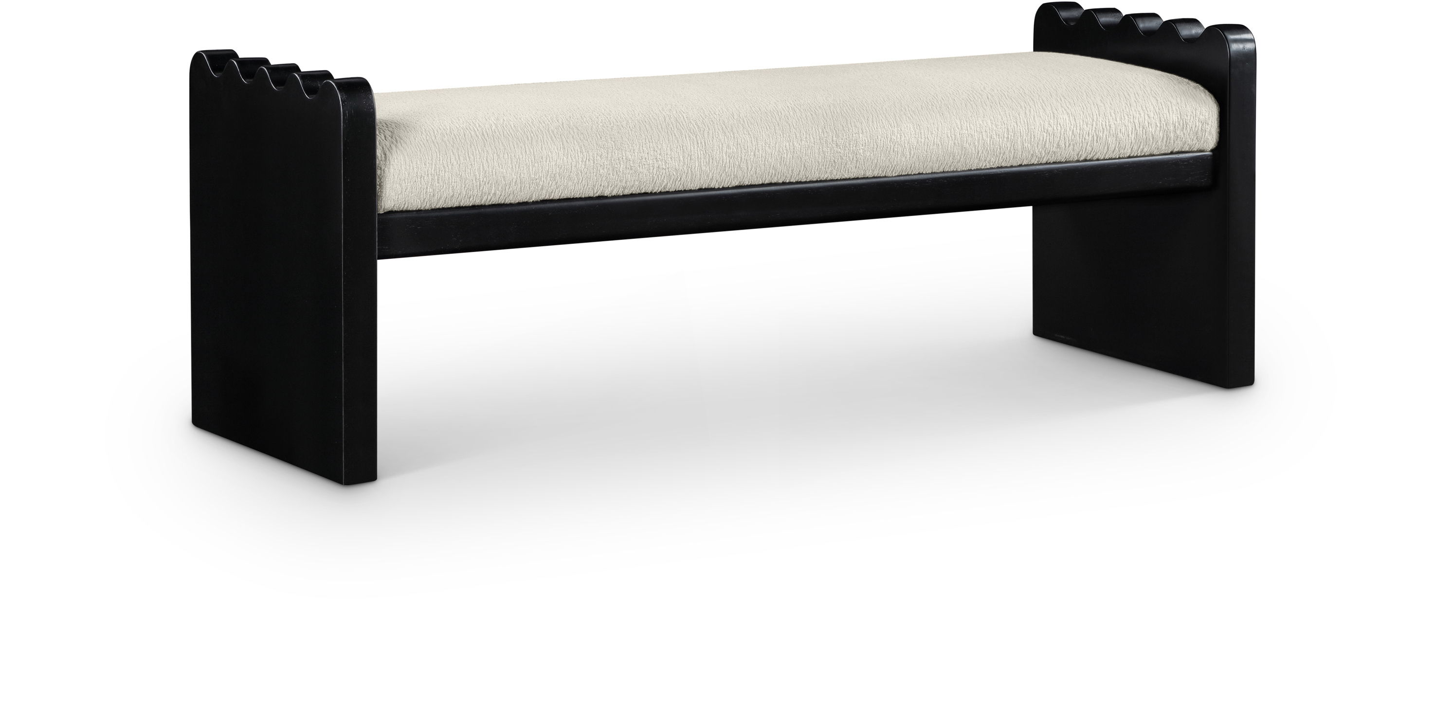 Sonia - Bench With Black Base - Cream