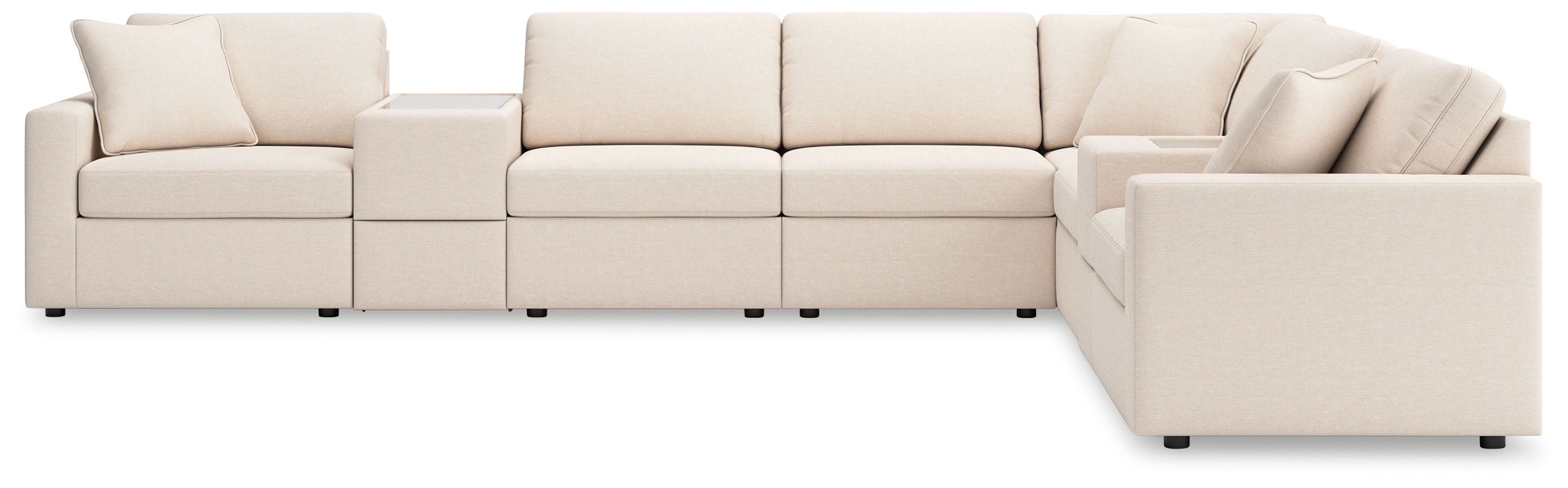 Ashley Furniture Modmax - 8-Piece Sectional With 2 Storage Consoles - Oyster - Image 4