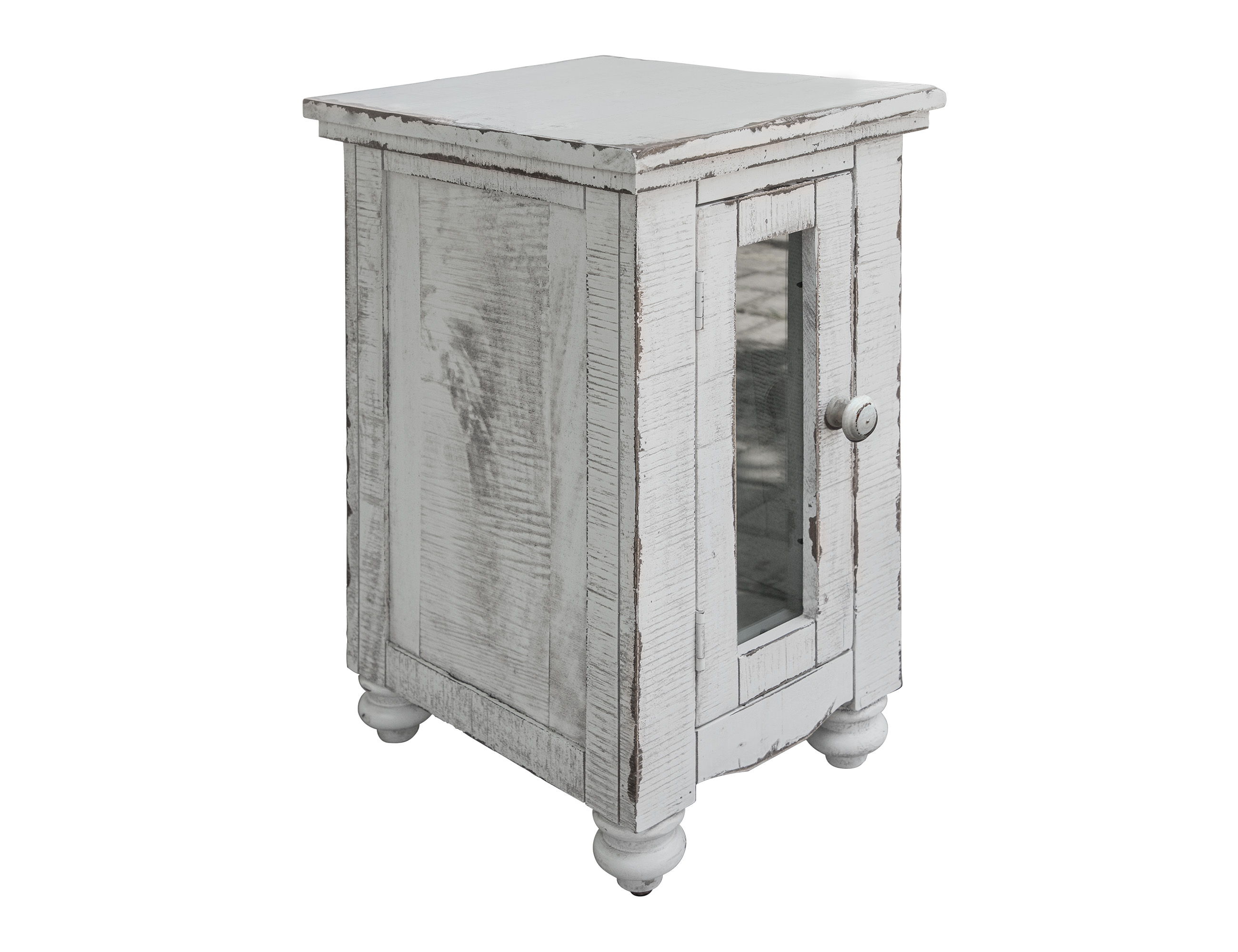 International Furniture Direct Aruba - Chairside Table - Antique White
