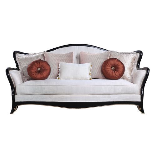 Nurmive - Sofa With 7 Pillows - Beige Fabric, white, view 2