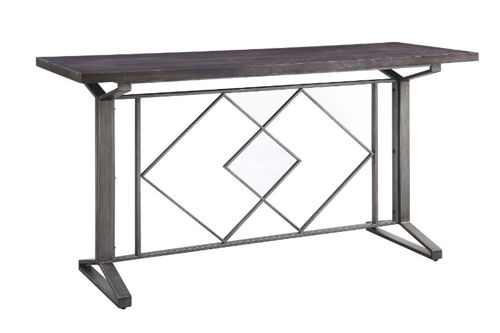 Evangeline - Counter Height Table - Salvaged Brown & Black, black