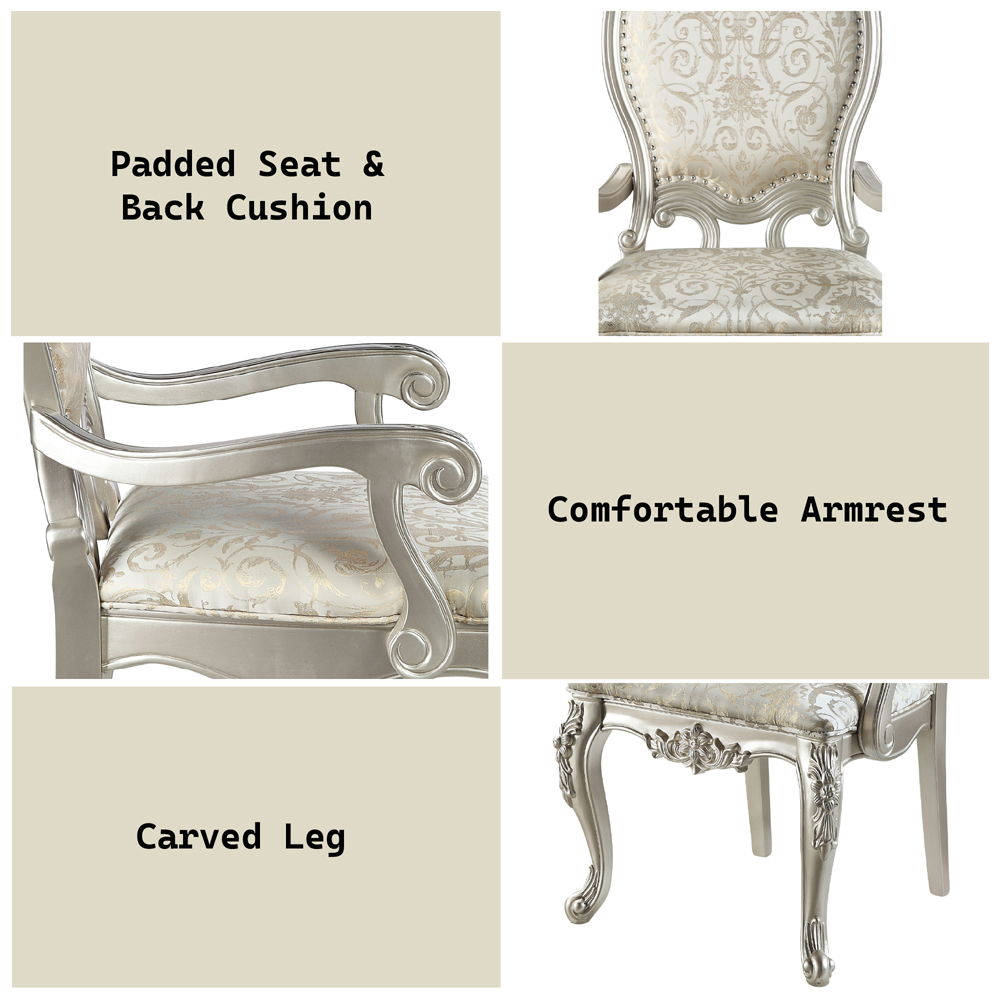 Bently - Arm Chair (Set of 2) - Fabric & Champagne, beige, view 7