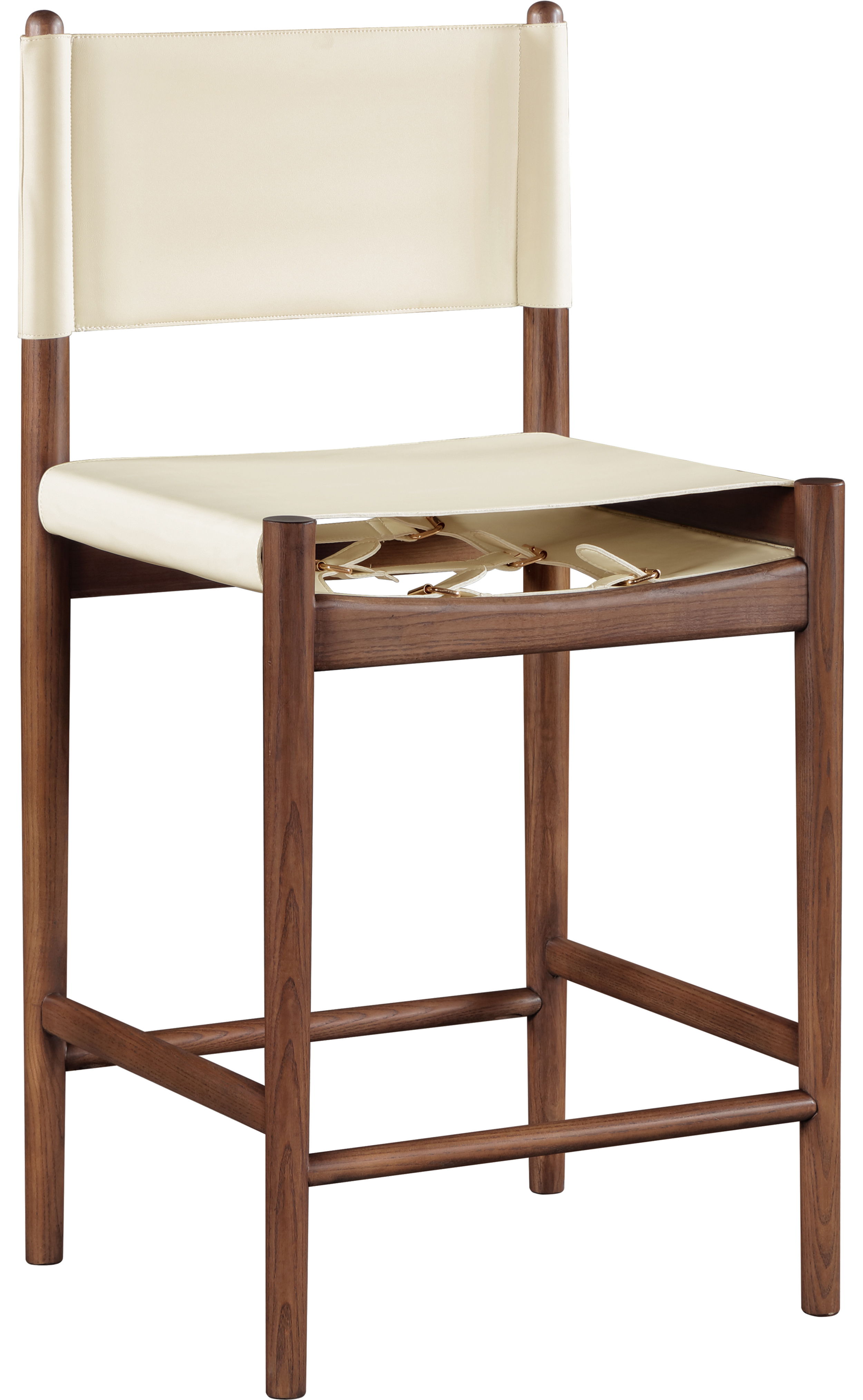 Rawlins - Vegan Leather Upholstered Counter Stool - Cream