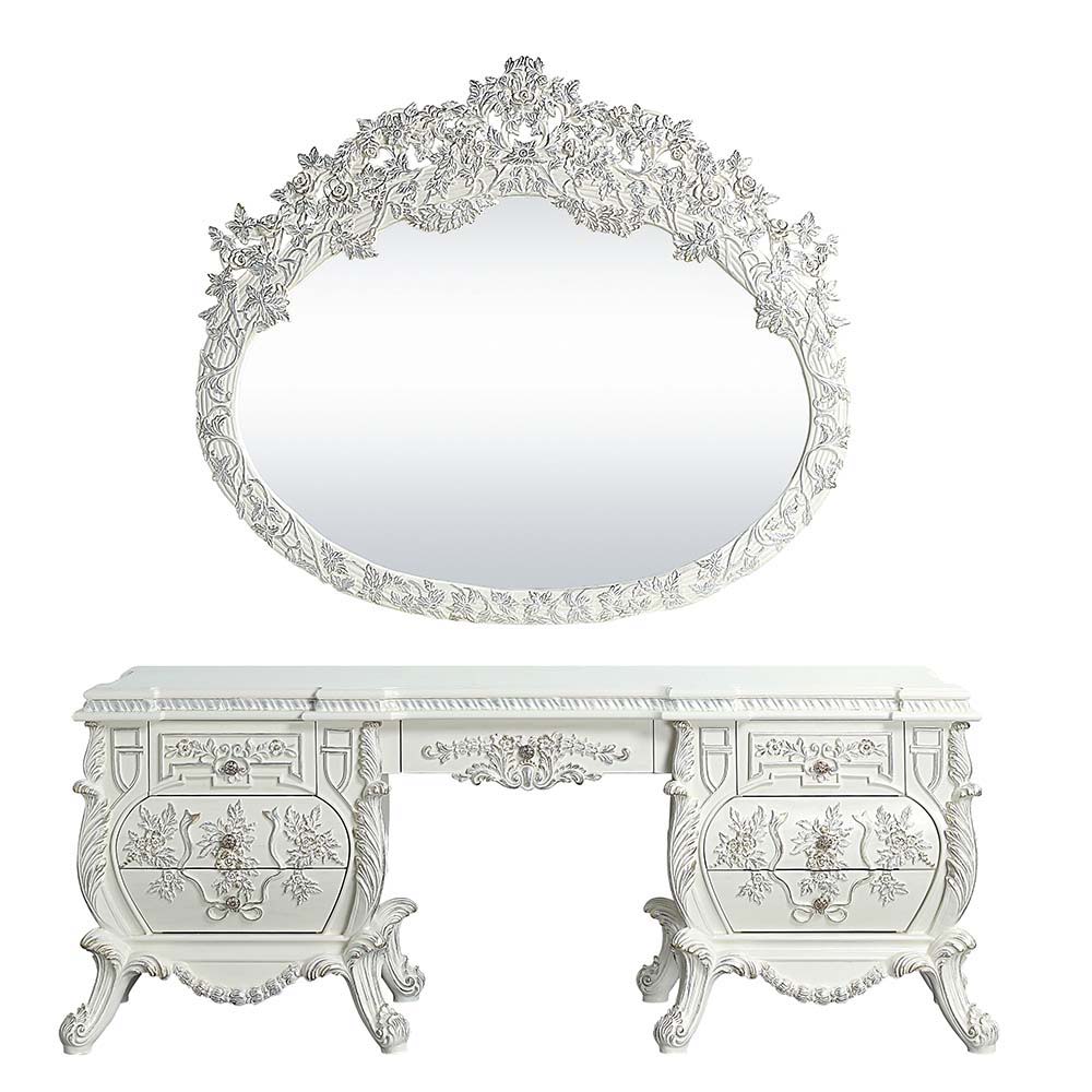 Vanaheim - Vanity Desk - Antique White, beige, view 5