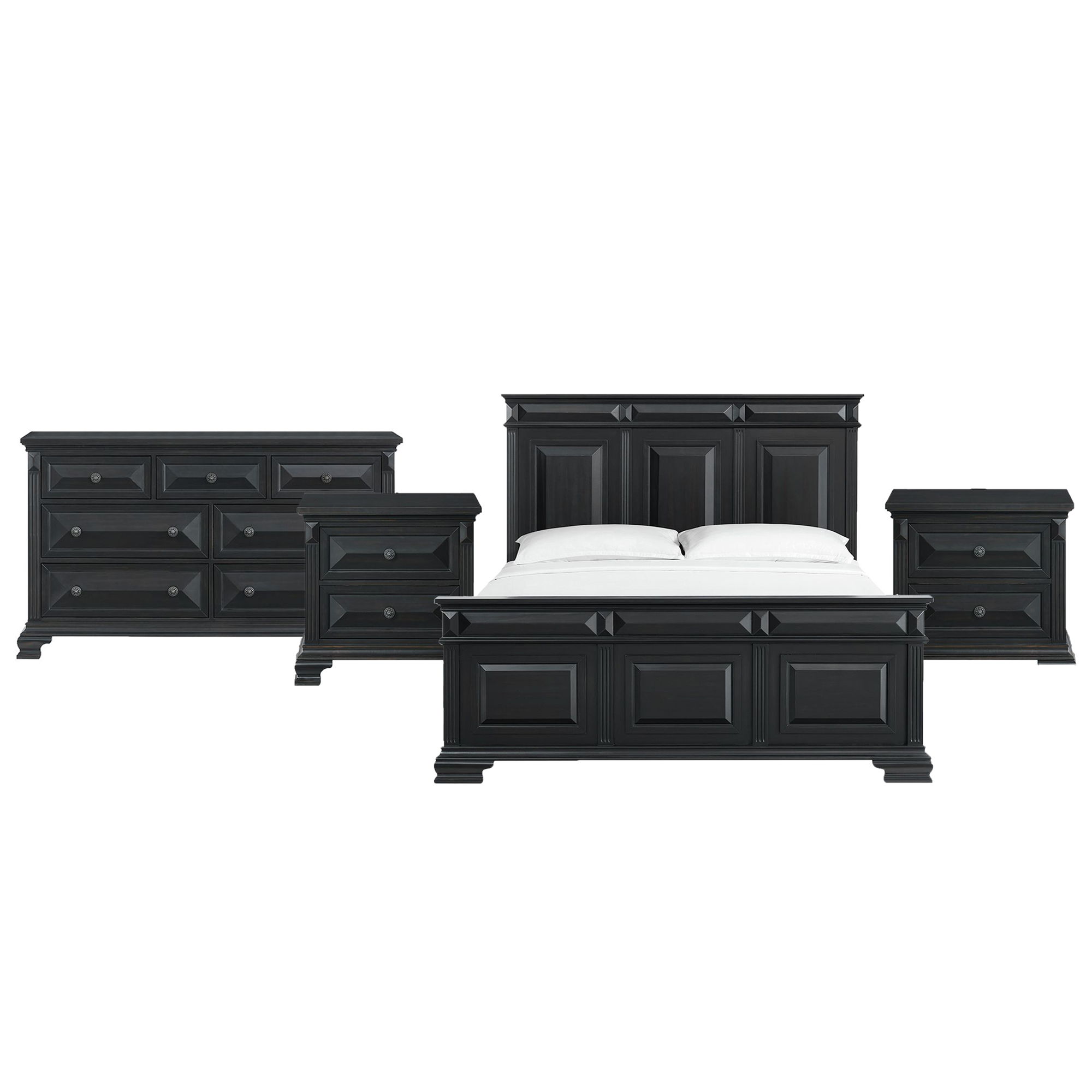 King · 4 Pc · Bedroom Set