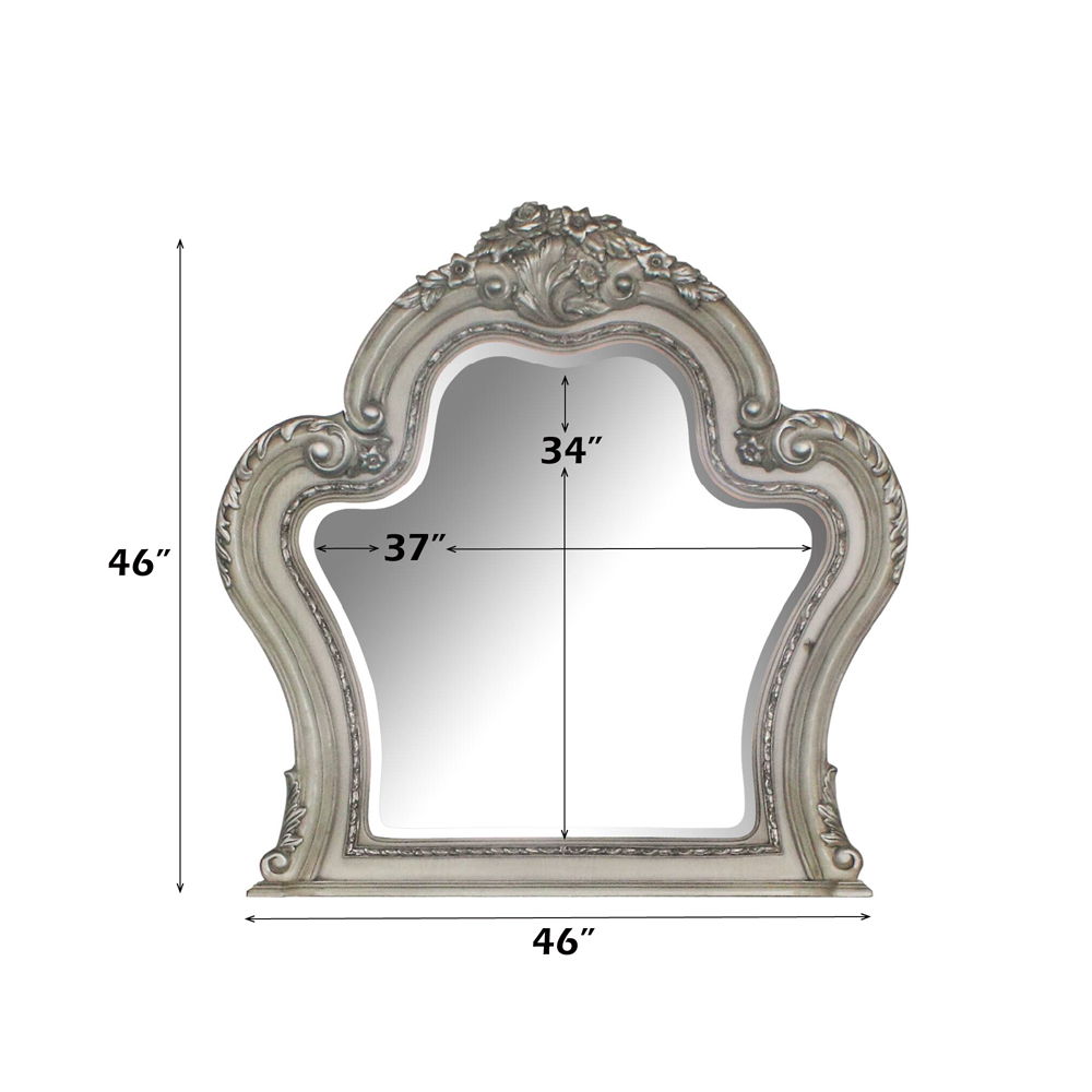 Dresden - Mirror - Vintage Bone White, white, view 3