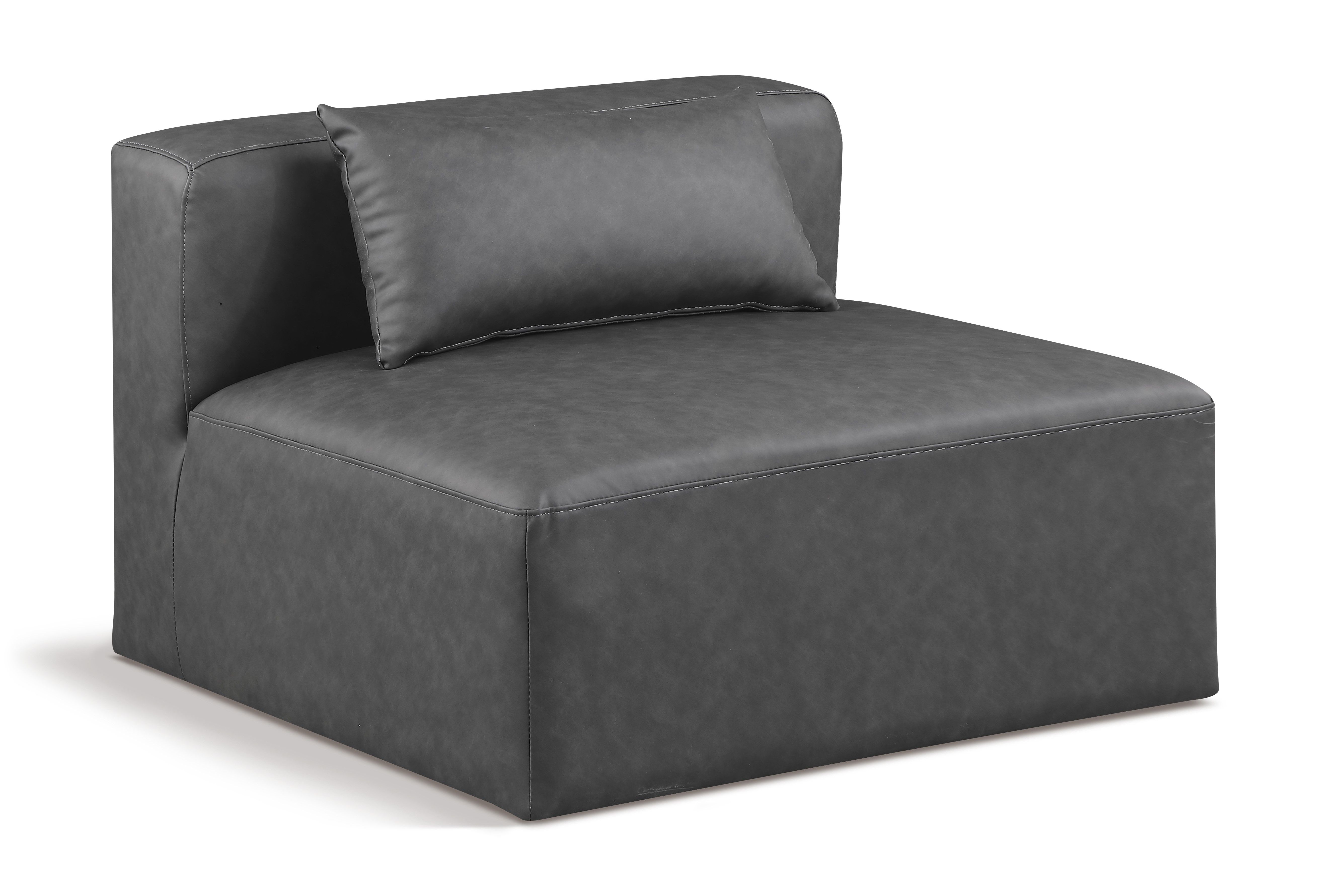Cube - Armless Chair - Charcoal Gray
