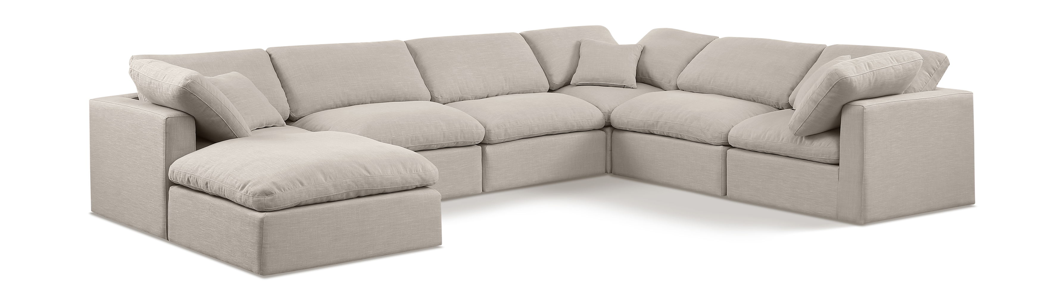 Indulge - Linen 7 Piece Modular Sectional - Ivory